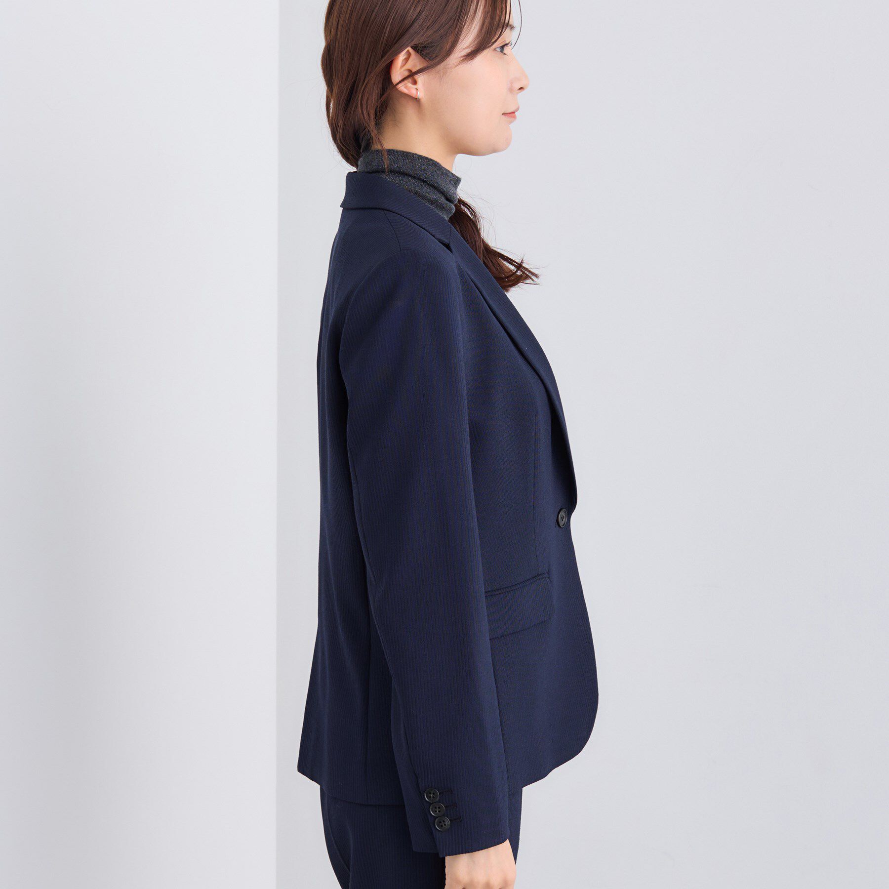 INDIVI「【日本製／通勤スーツ】プレシャスドビー テーラードジャケット」|スーツ|