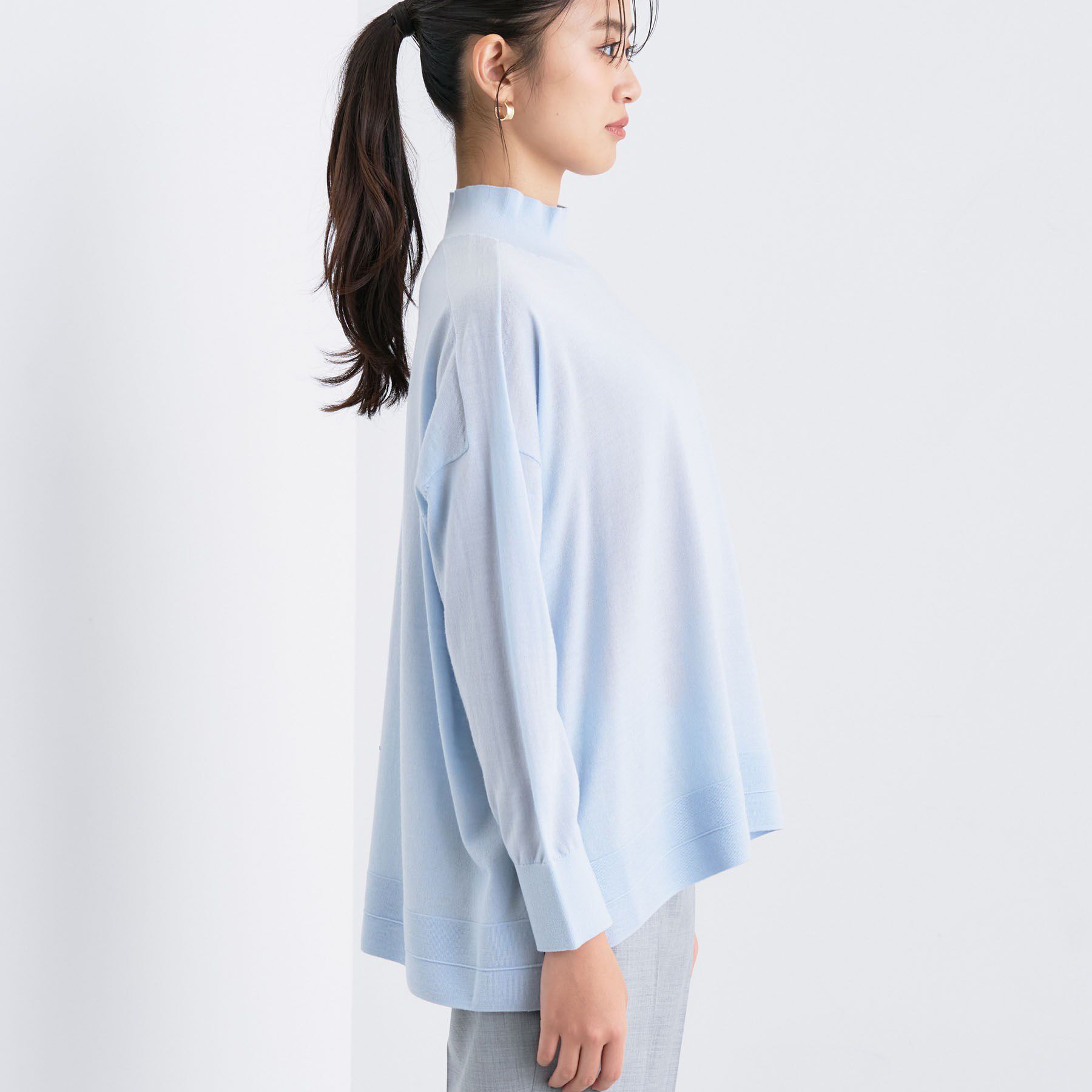 INDIVI「【洗える／毛玉になりにくい】エクストラファインウール ハイネックニット」|ニット・セーター|