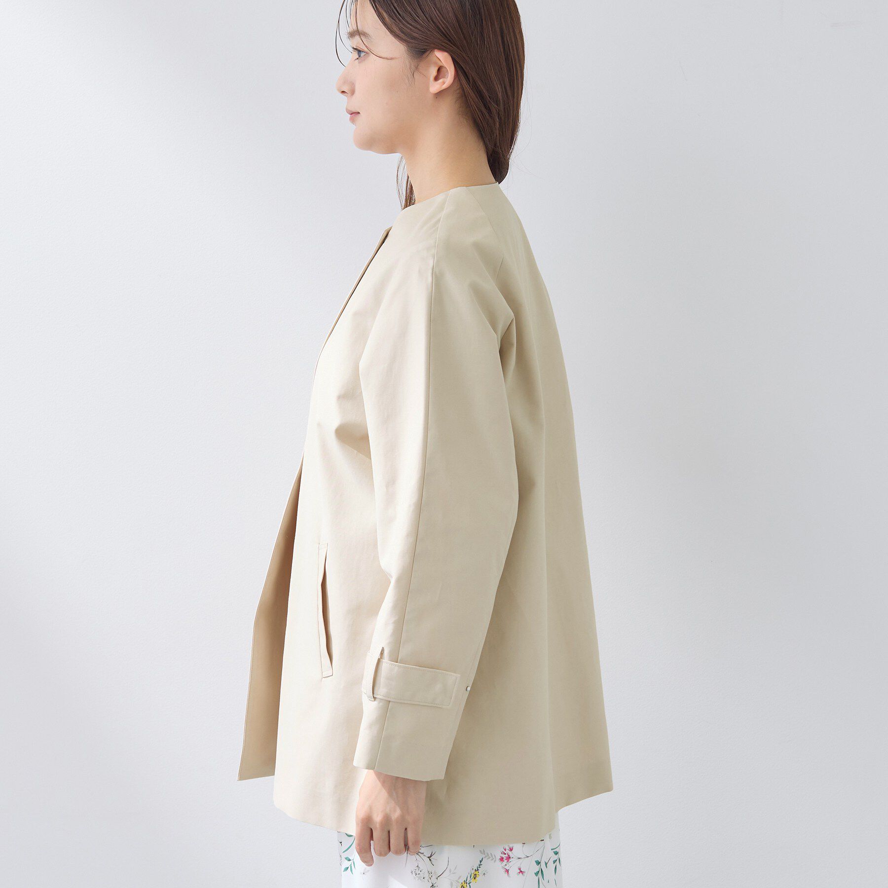 INDIVI「【撥水/軽量】ミドル丈 ミニマルトレンチコート」|トレンチコート|