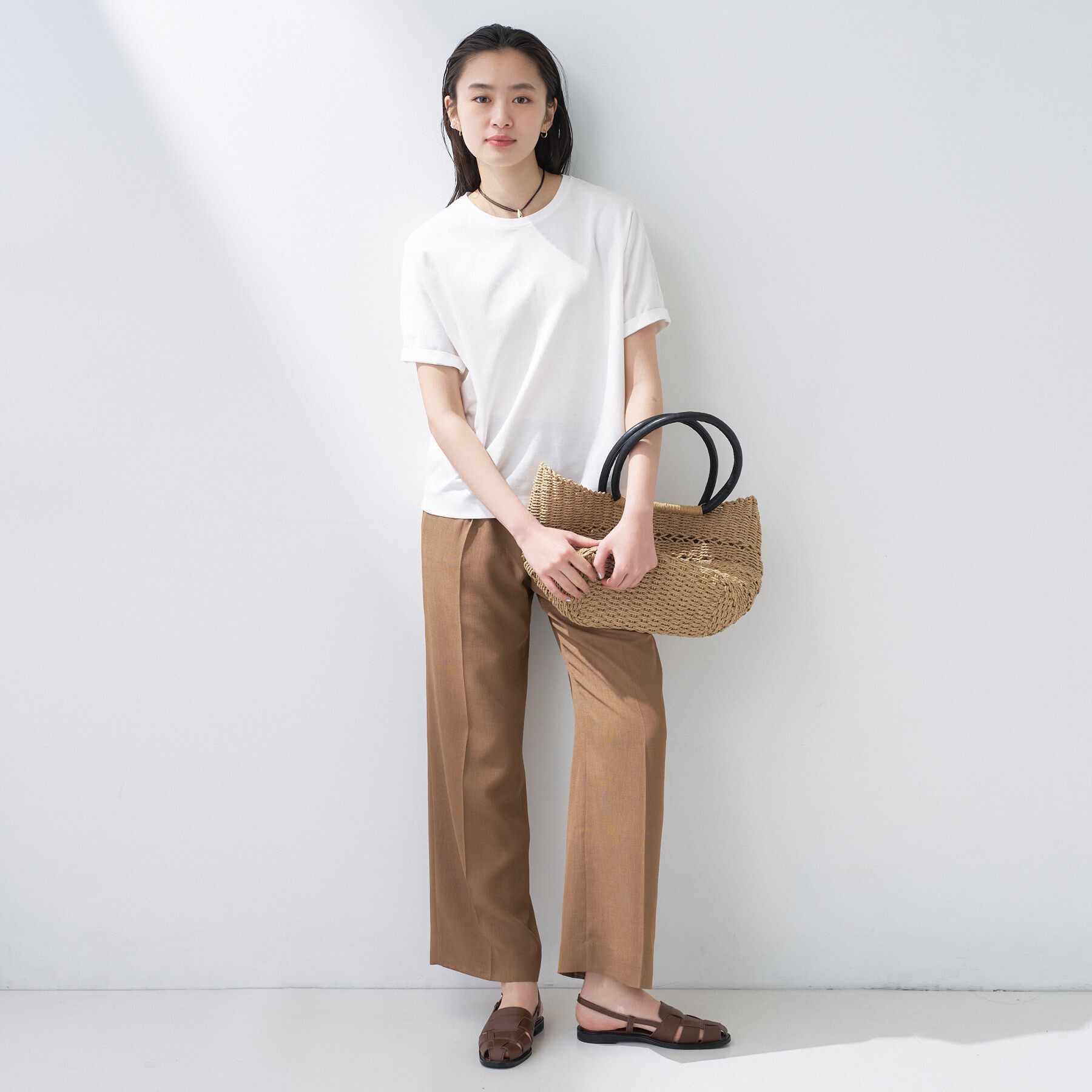 INDIVI「【汗ジミ防止／褒められTシャツ】上品カジュアル！ドルマンTシャツ」|Tシャツ・カットソー|