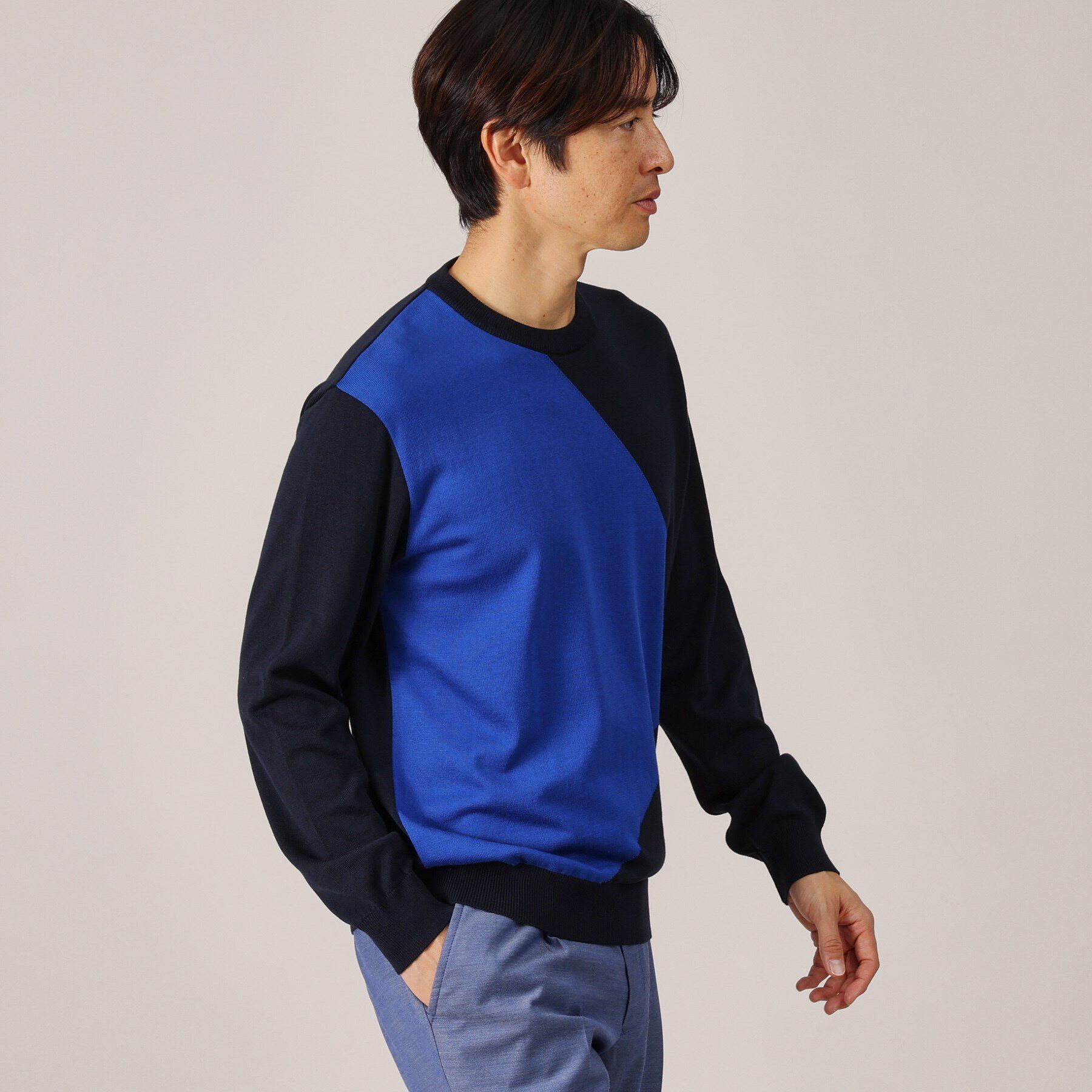 TAKEO KIKUCHI「【Made in JAPAN】スクエア インターシャ ニット」|ニット・セーター|