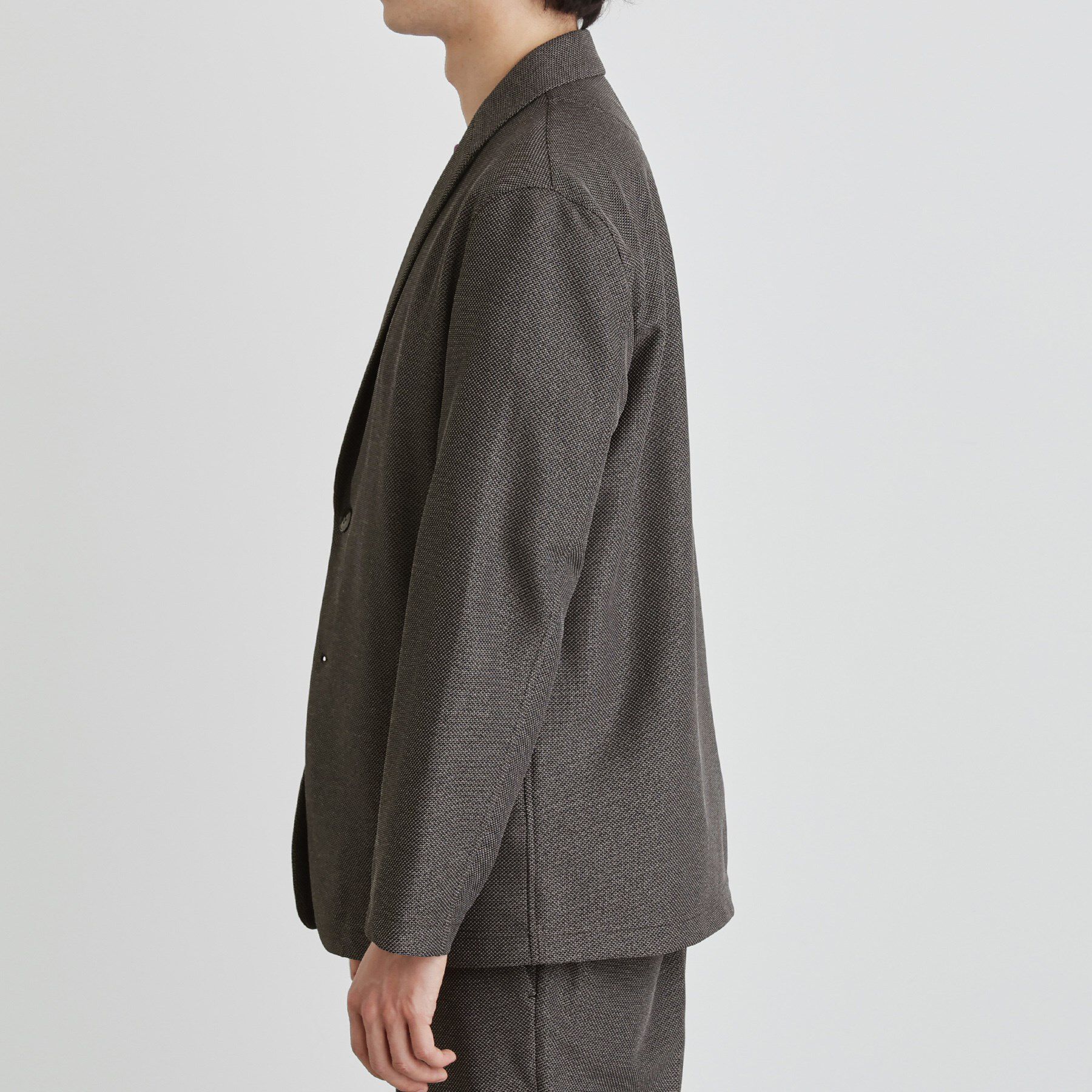 TAKEO KIKUCHI「【尾州織】後染め ドビーメッシュ ショール羽織り」|カーディガン|