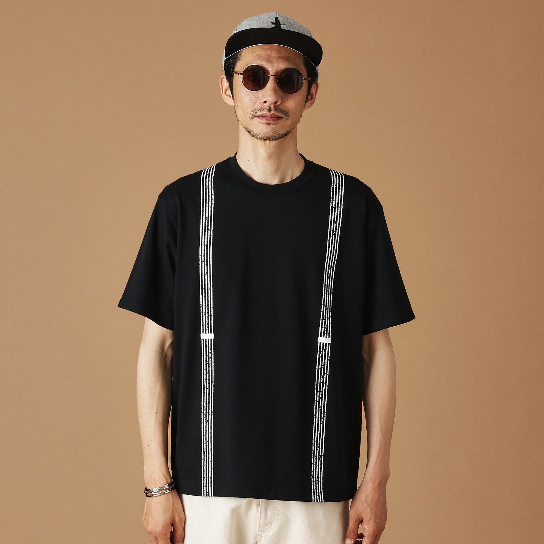 40CARATS&525「サスペンダートロンプロイユ半袖Tシャツ」|Tシャツ・カットソー|