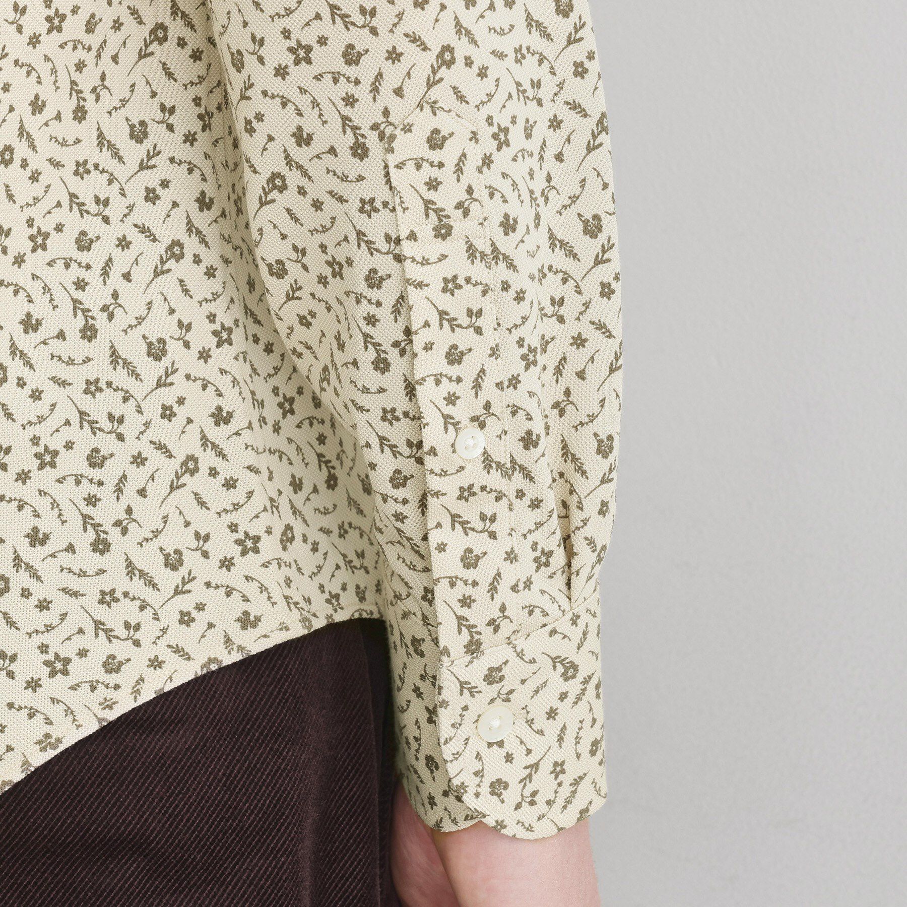 TAKEO KIKUCHI「クールマックス 鹿の子 フラワープリントシャツ」|シャツ・ブラウス|