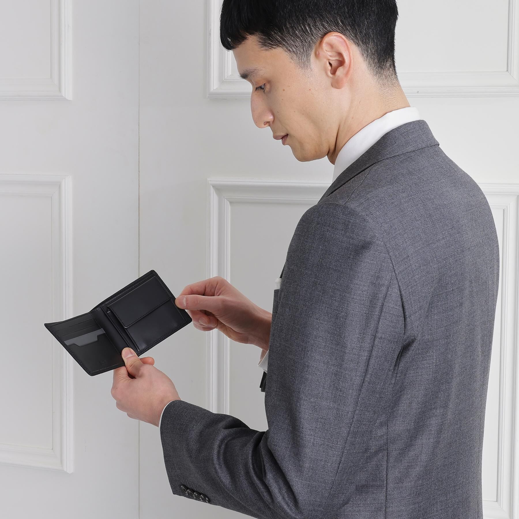 TAKEO KIKUCHI「ソフトシュリンクレザー二つ折り財布」|財布|