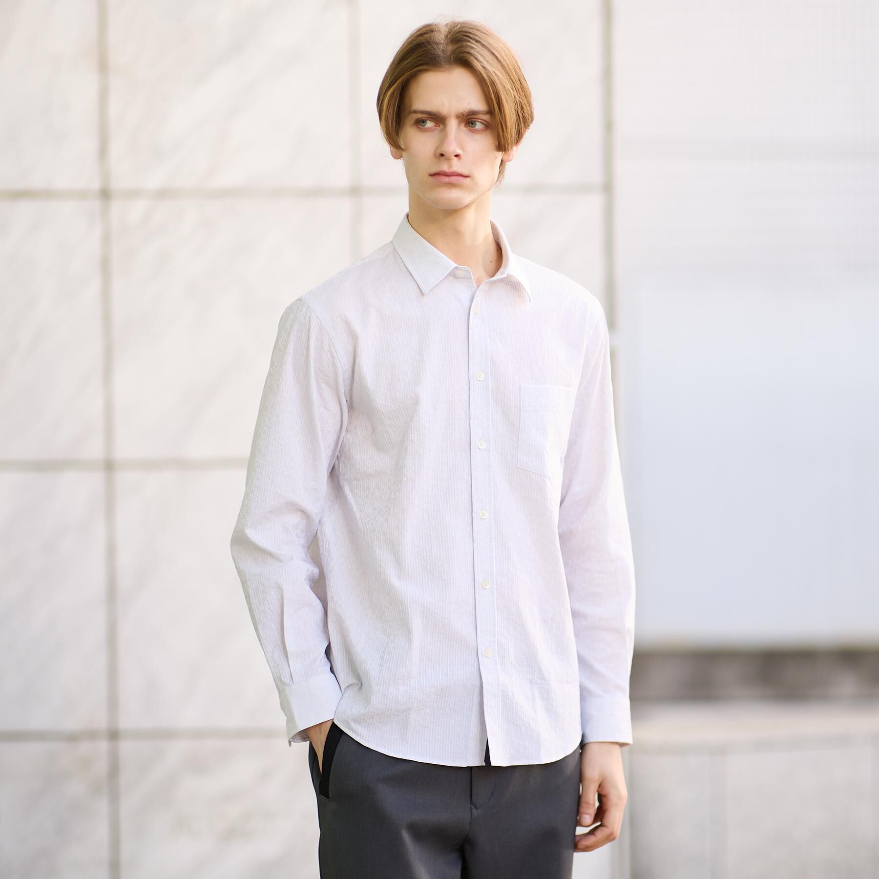 TAKEO KIKUCHI「播州 ドビーストライプ フラワーシャツ」|シャツ・ブラウス|