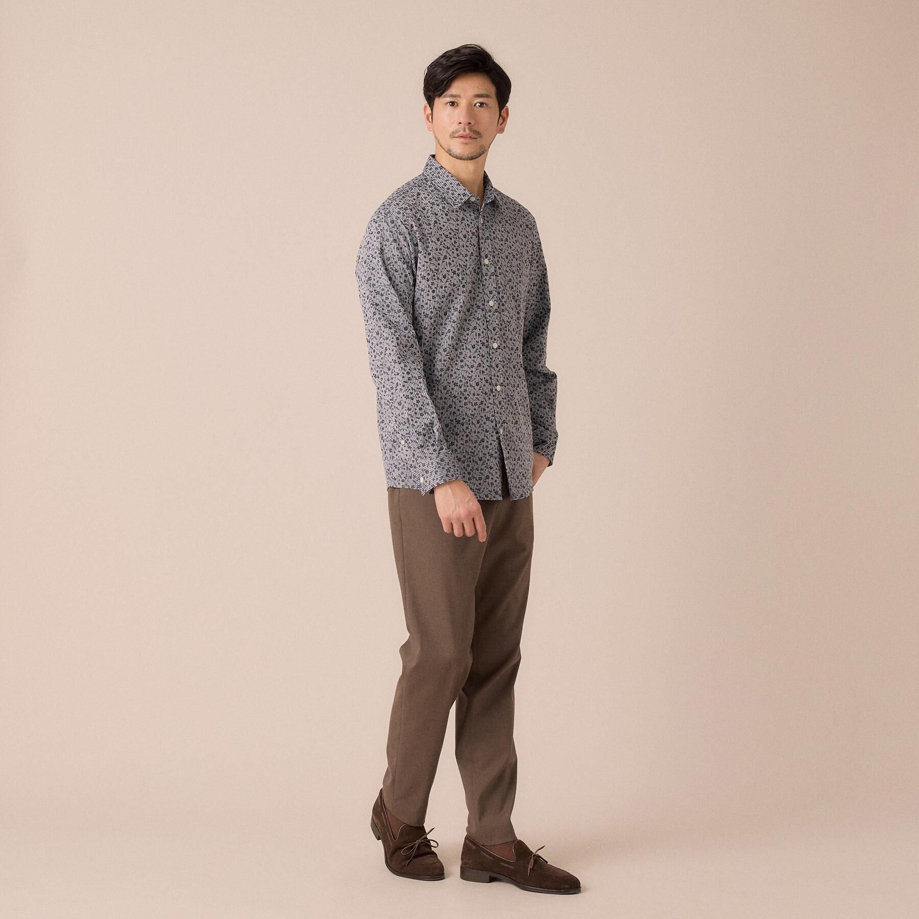 TAKEO KIKUCHI「播州 ドビーストライプ フラワーシャツ」|シャツ・ブラウス|