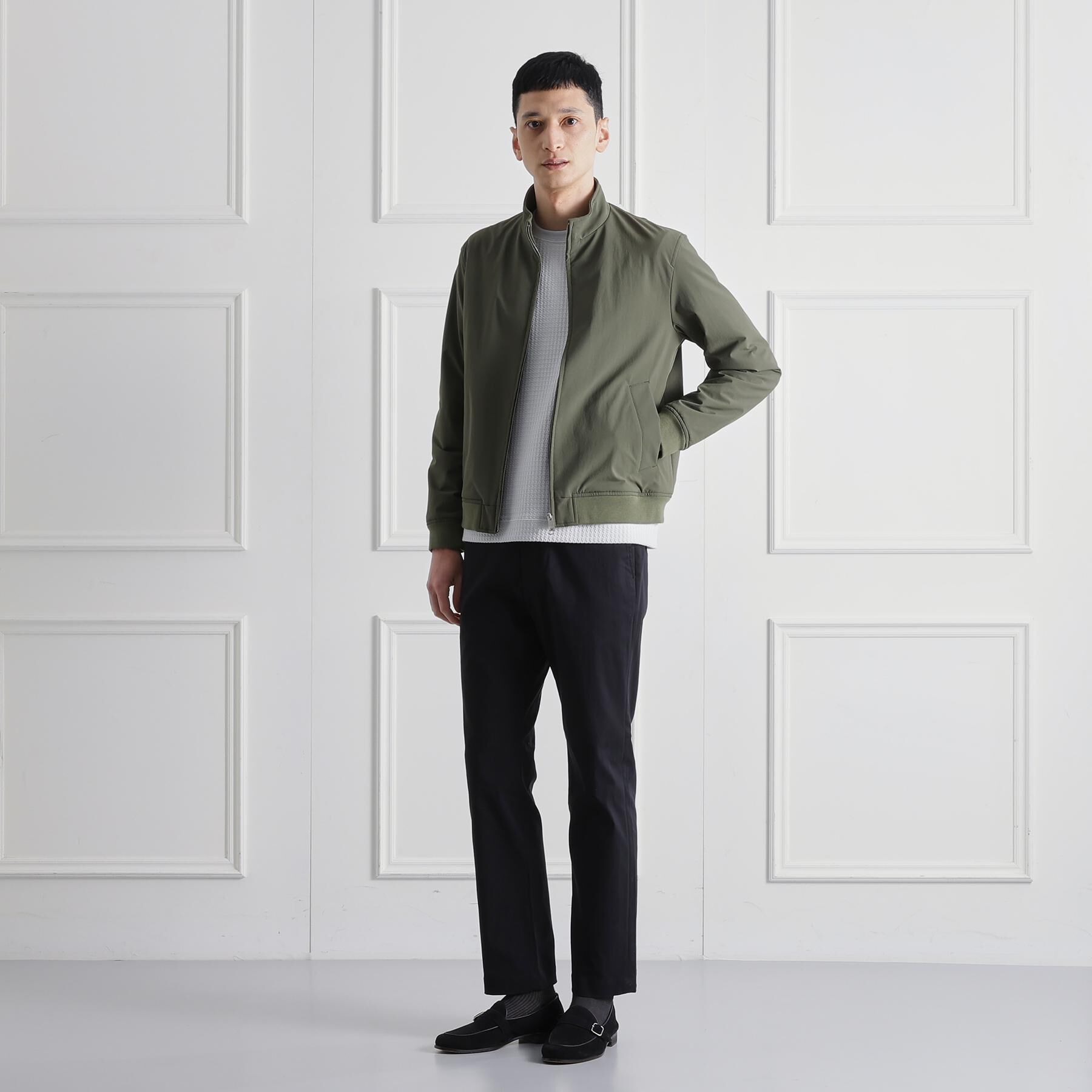 TAKEO KIKUCHI「スタンドカラー ショート リブ ブルゾン」|ブルゾン・スタジャン|