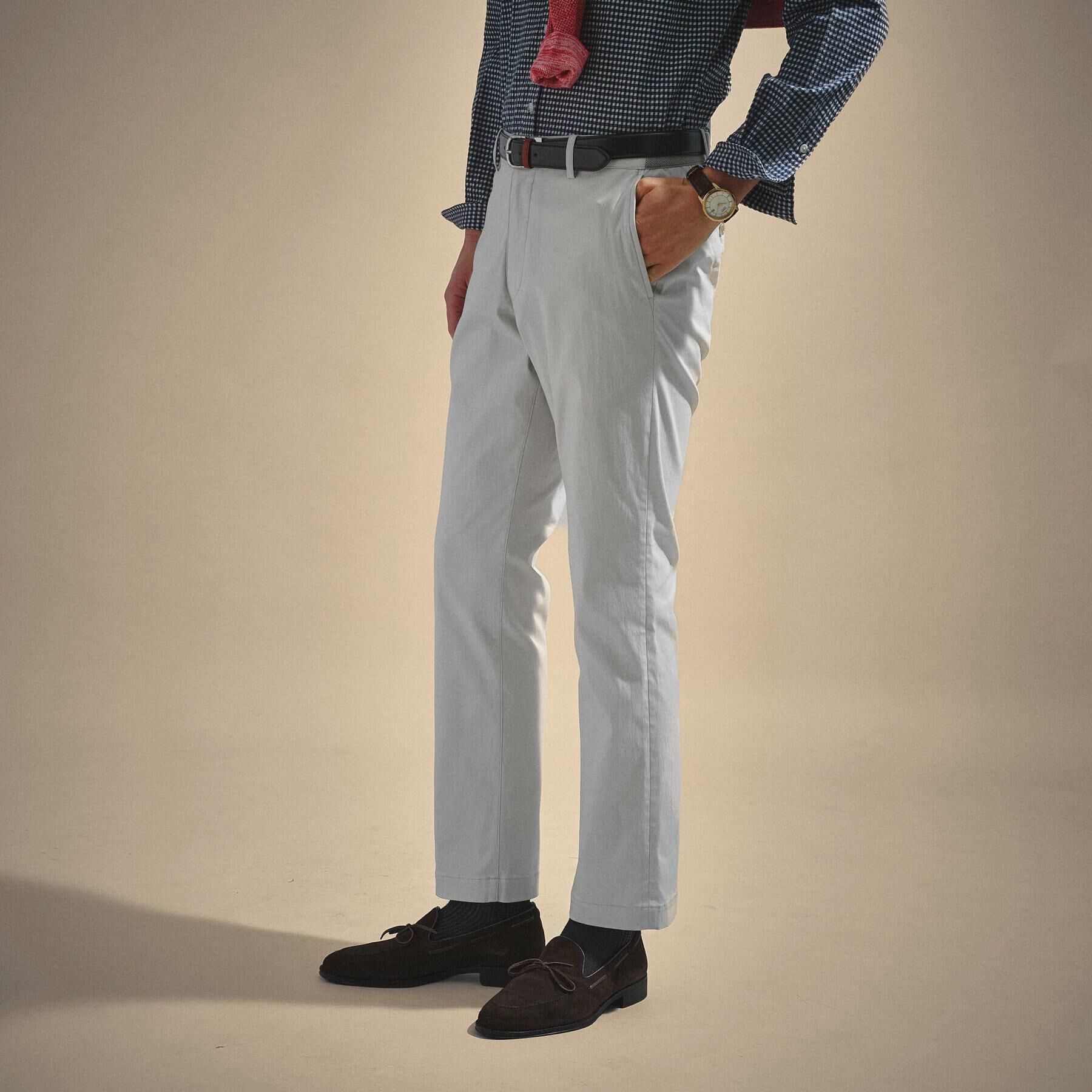 TAKEO KIKUCHI「【ON／OFF兼用】サイドゴアウエスト オールシーズン ストレートパンツ」|その他|ライトベージュ(05