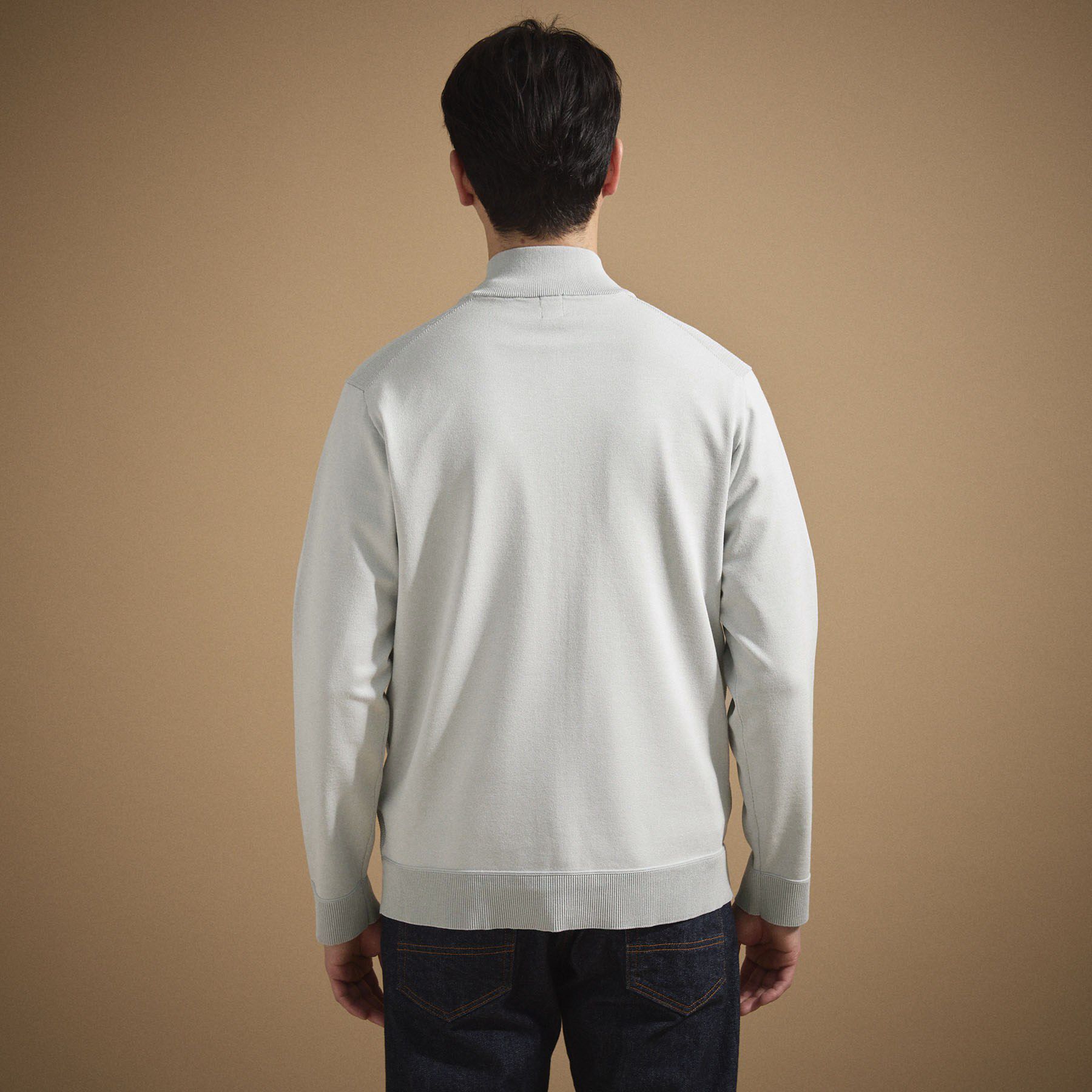 TAKEO KIKUCHI「ジップアップ 鹿の子 ニット」|ニット・セーター|