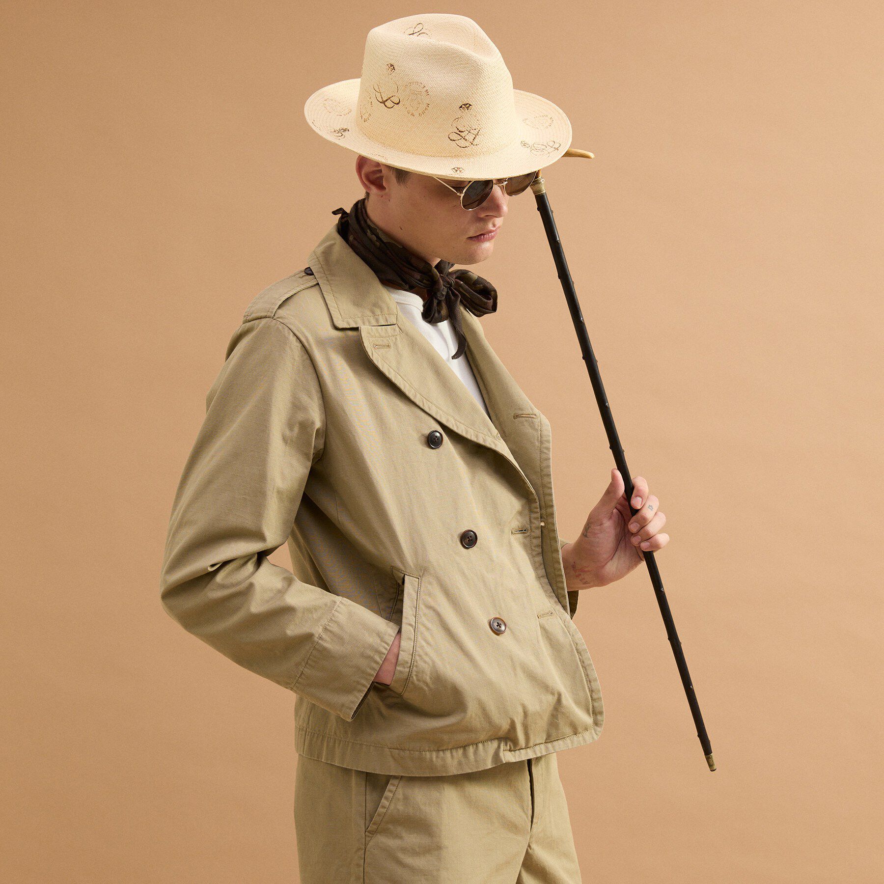 40CARATS&525「ミリタリークロスPコート」|ブルゾン・スタジャン|