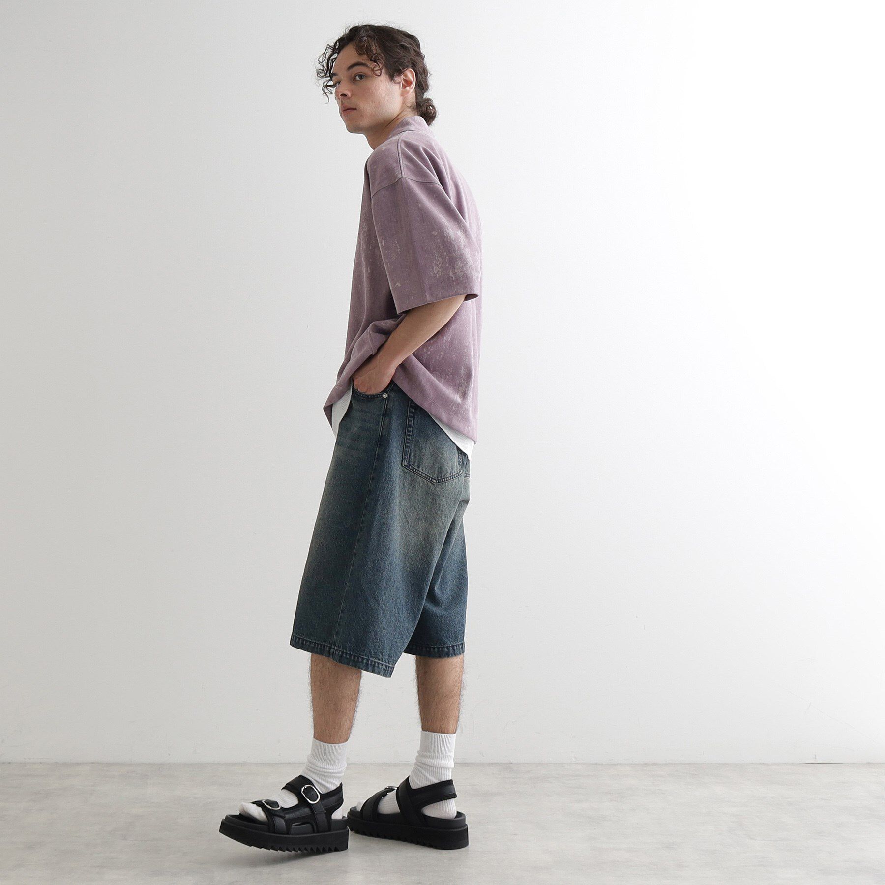 tk.TAKEO KIKUCHI「デニムバギーショーツ」|デニム|