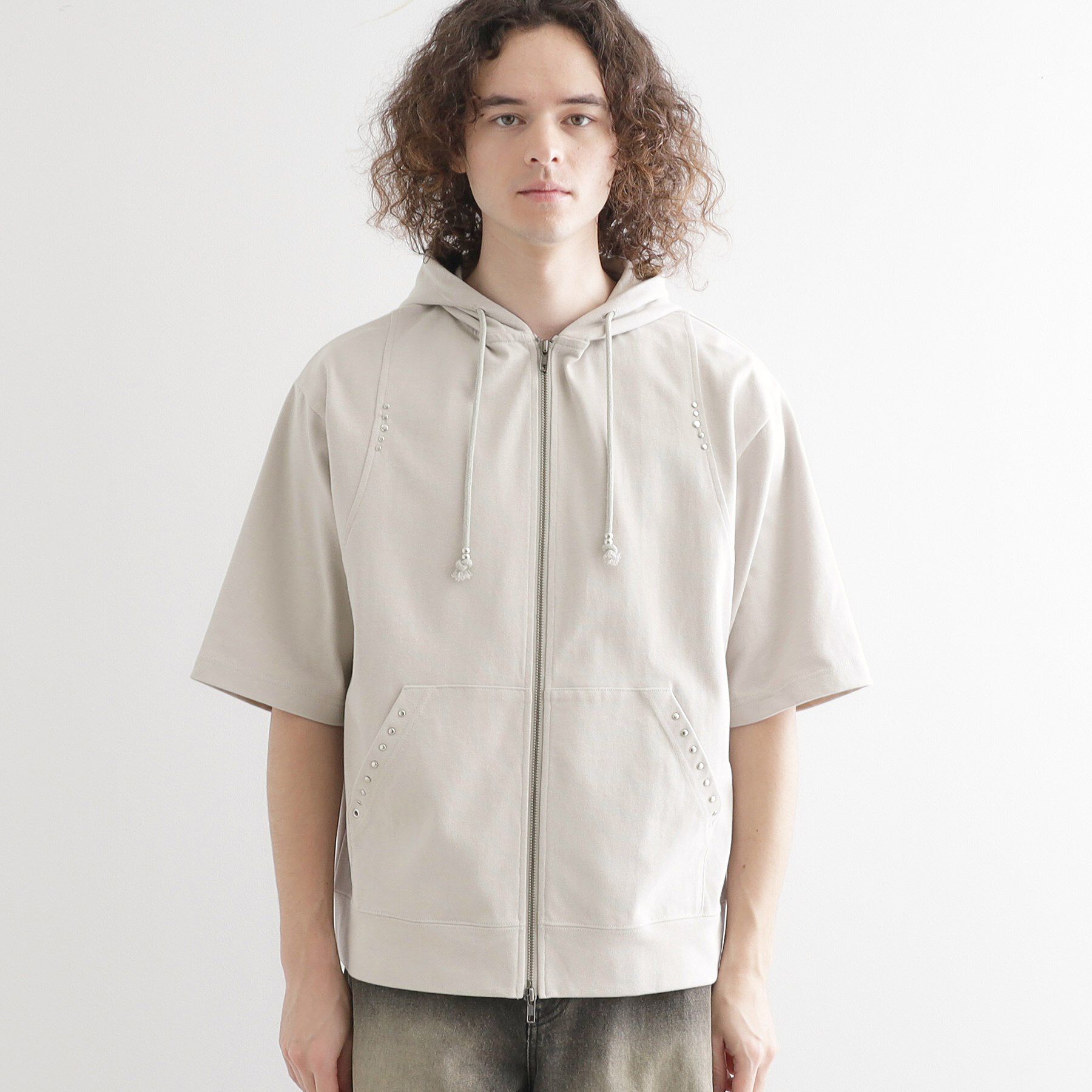 tk.TAKEO KIKUCHI「スタッズ ダブルZIPパーカ」|パーカー|