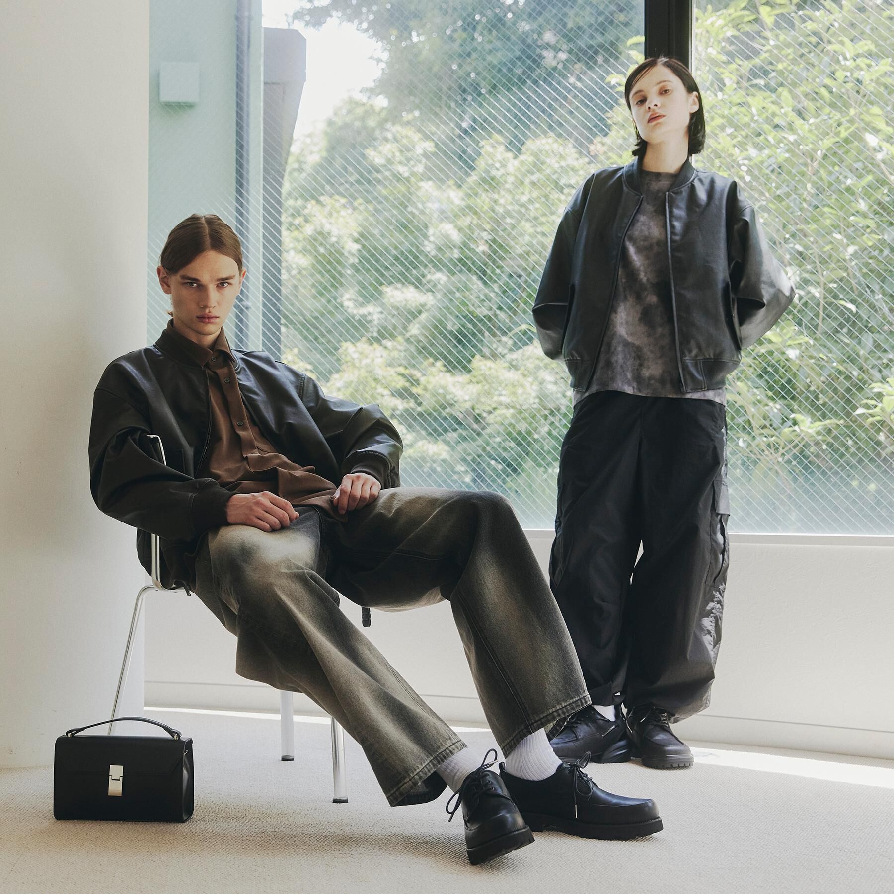 tk.TAKEO KIKUCHI「シンセティックレザー MA－1」|ブルゾン・スタジャン|