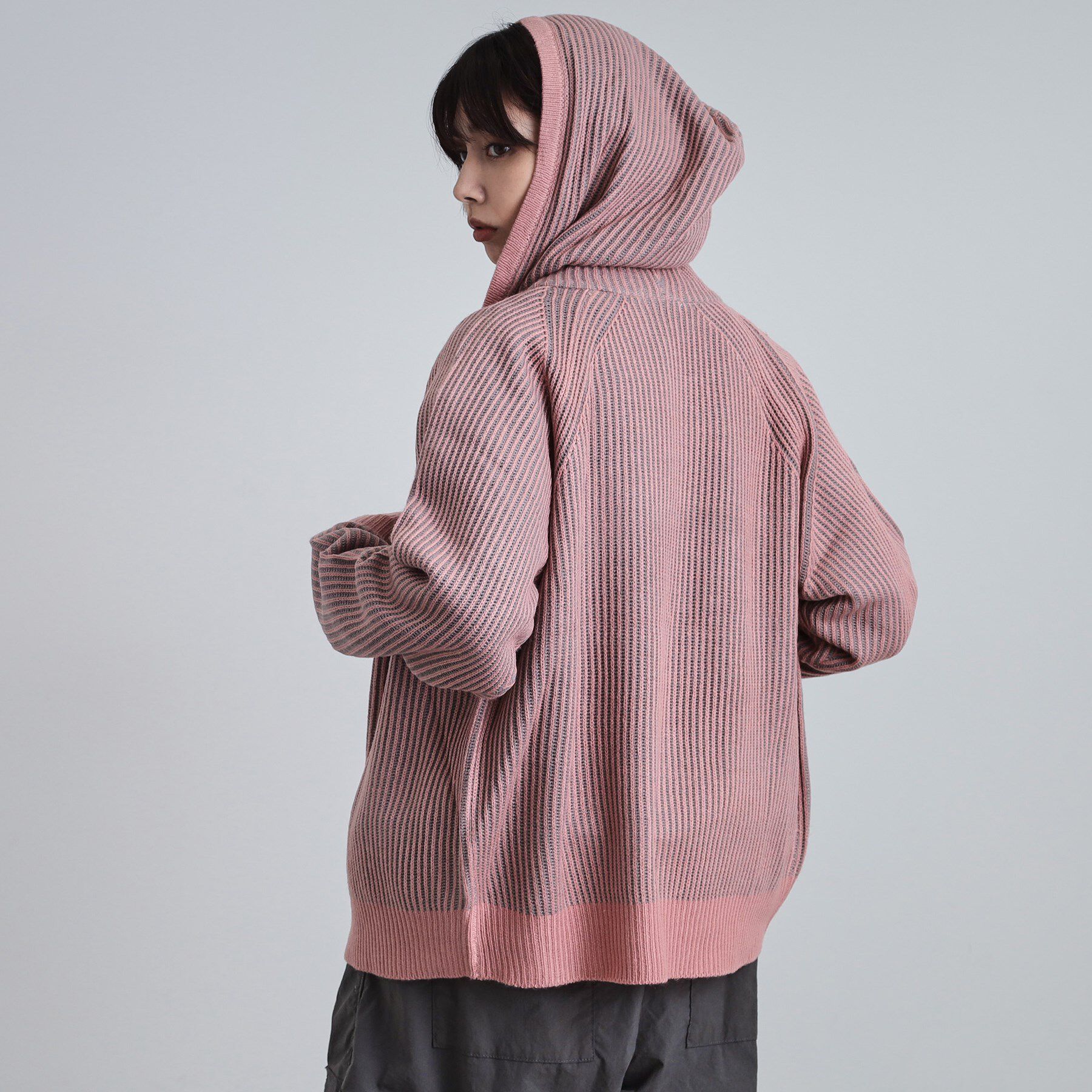 tk.TAKEO KIKUCHI「プレーティングブライトモチーフジップパーカー」|ニット・セーター|