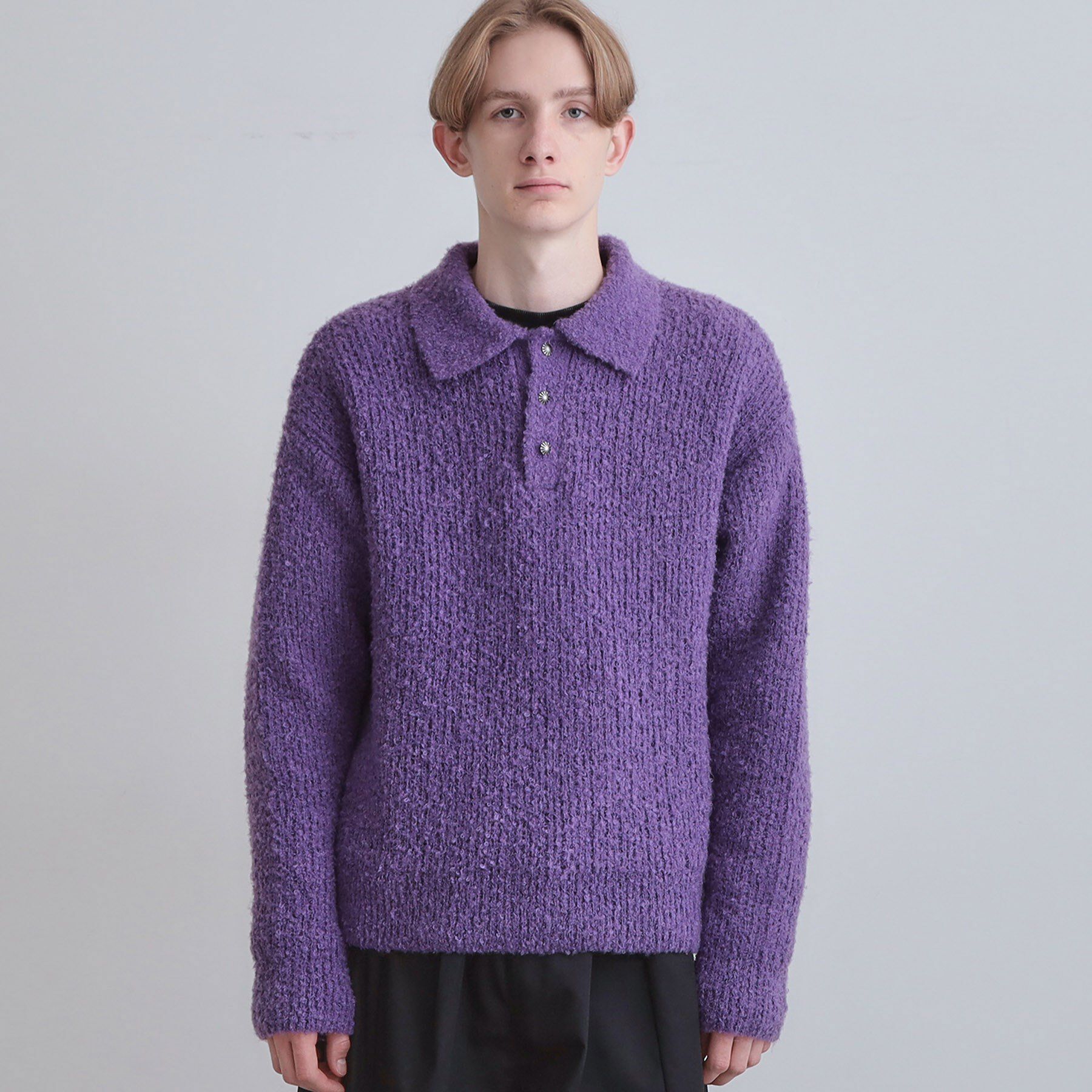 tk.TAKEO KIKUCHI「ブークレニットポロシャツ」|ニット・セーター|