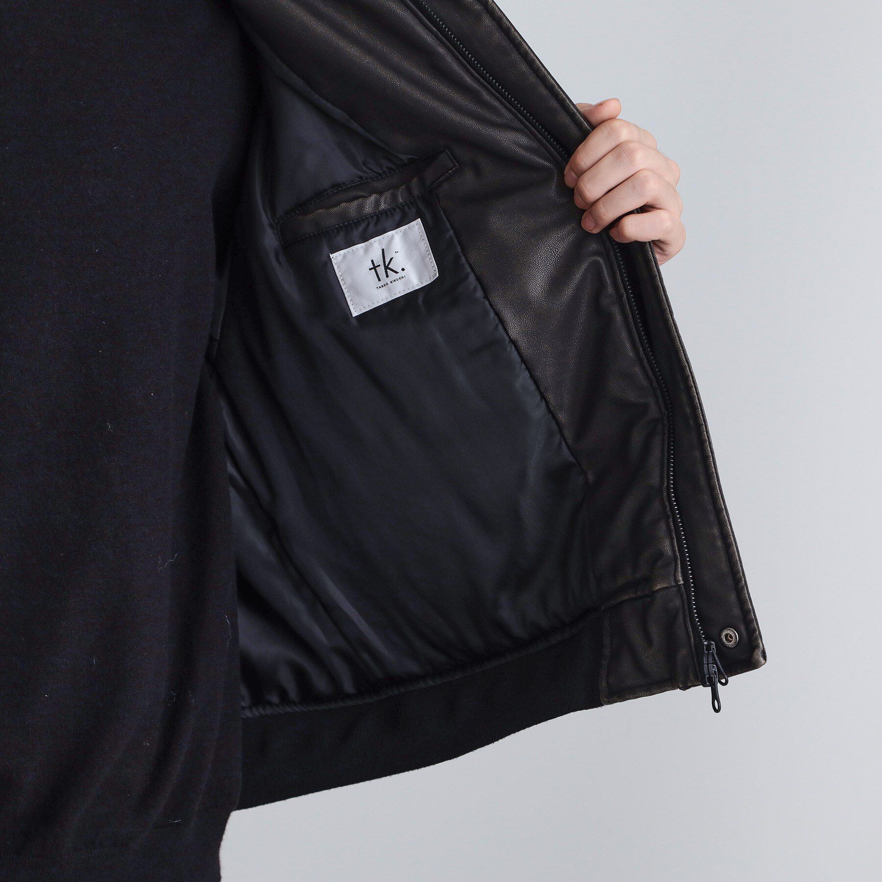 tk.TAKEO KIKUCHI「ヴィンテージライク衿フェイクファーブルゾン」|ブルゾン・スタジャン|