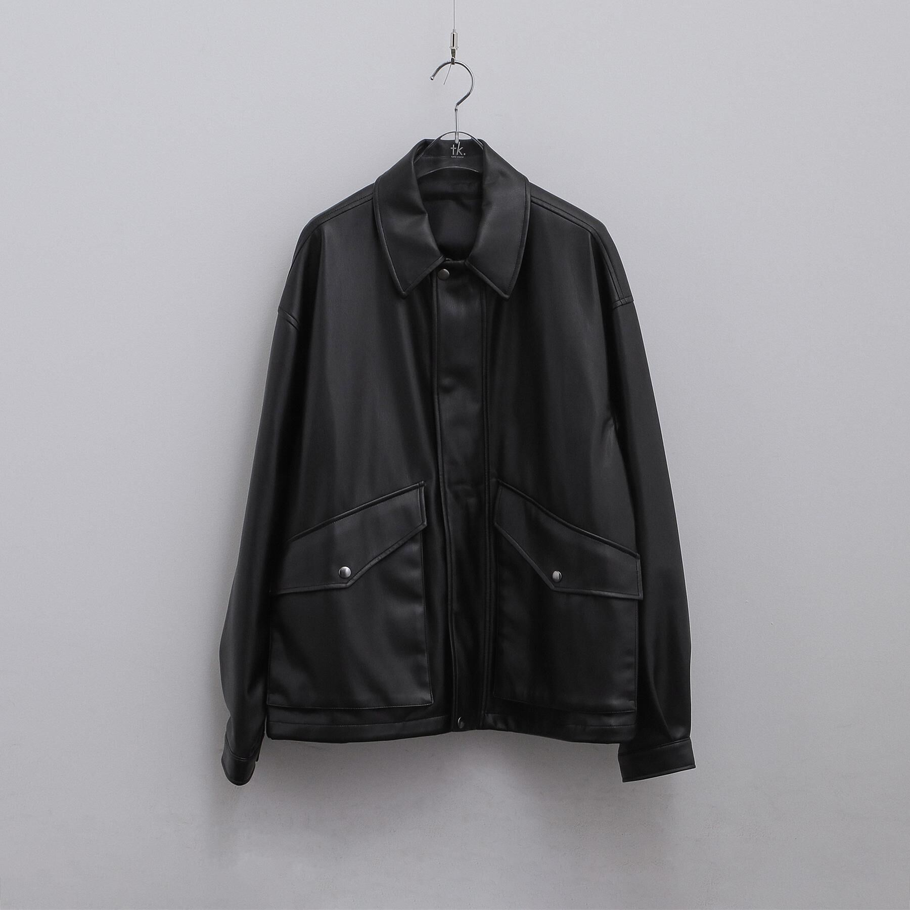tk.TAKEO KIKUCHI「シンセティックレザーフライトジャケット」|ブルゾン・スタジャン|