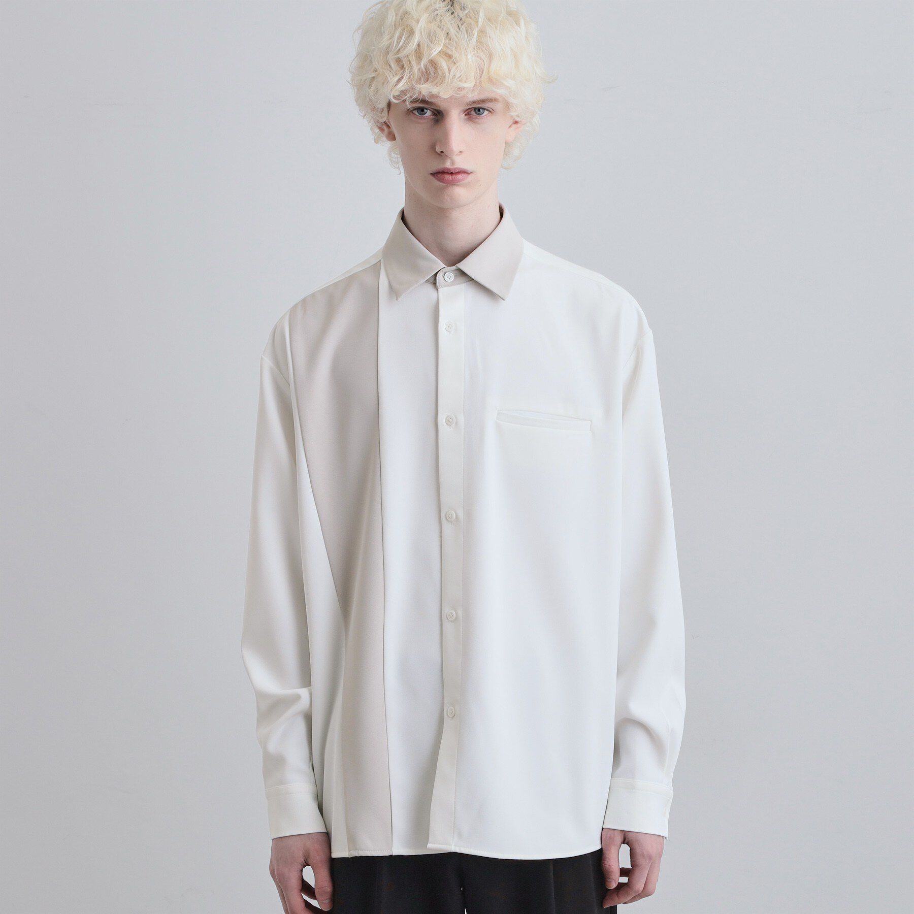 tk.TAKEO KIKUCHI「パネルカット ジップシャツ」|シャツ・ブラウス|