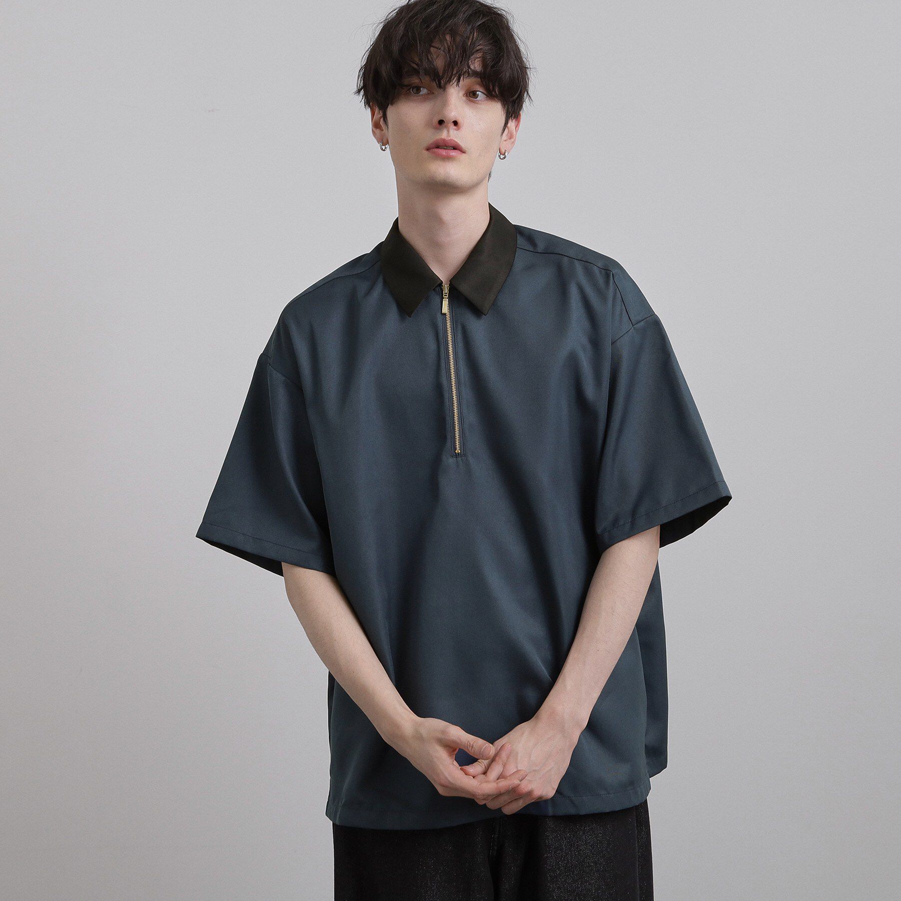 tk.TAKEO KIKUCHI「配色ハーフジップシャツ」|シャツ・ブラウス|