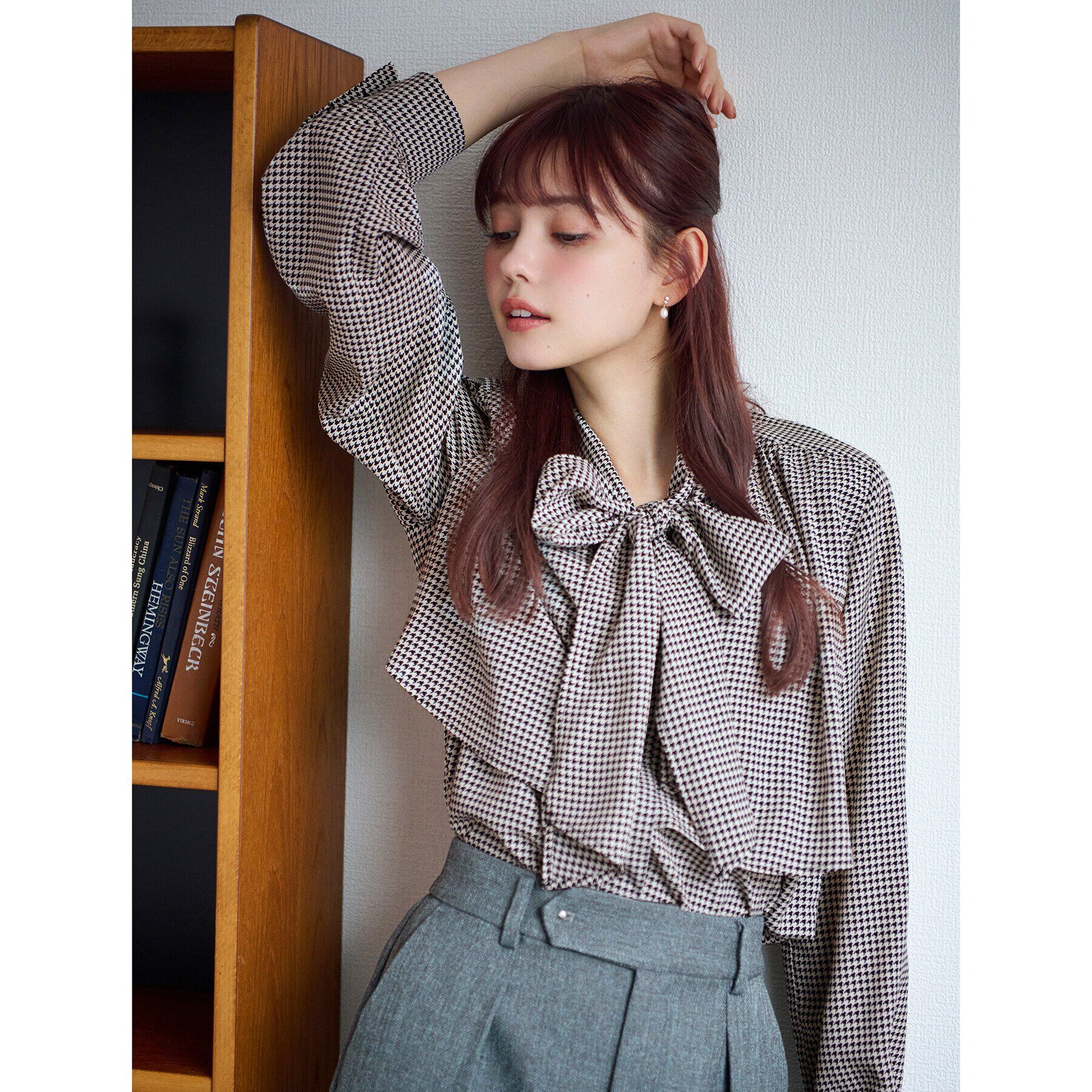 index「《5color/XS-LLsize》レイヤードボウタイブラウス【洗濯機洗い可/イージーアイロン】」|シャツ・ブラウス|