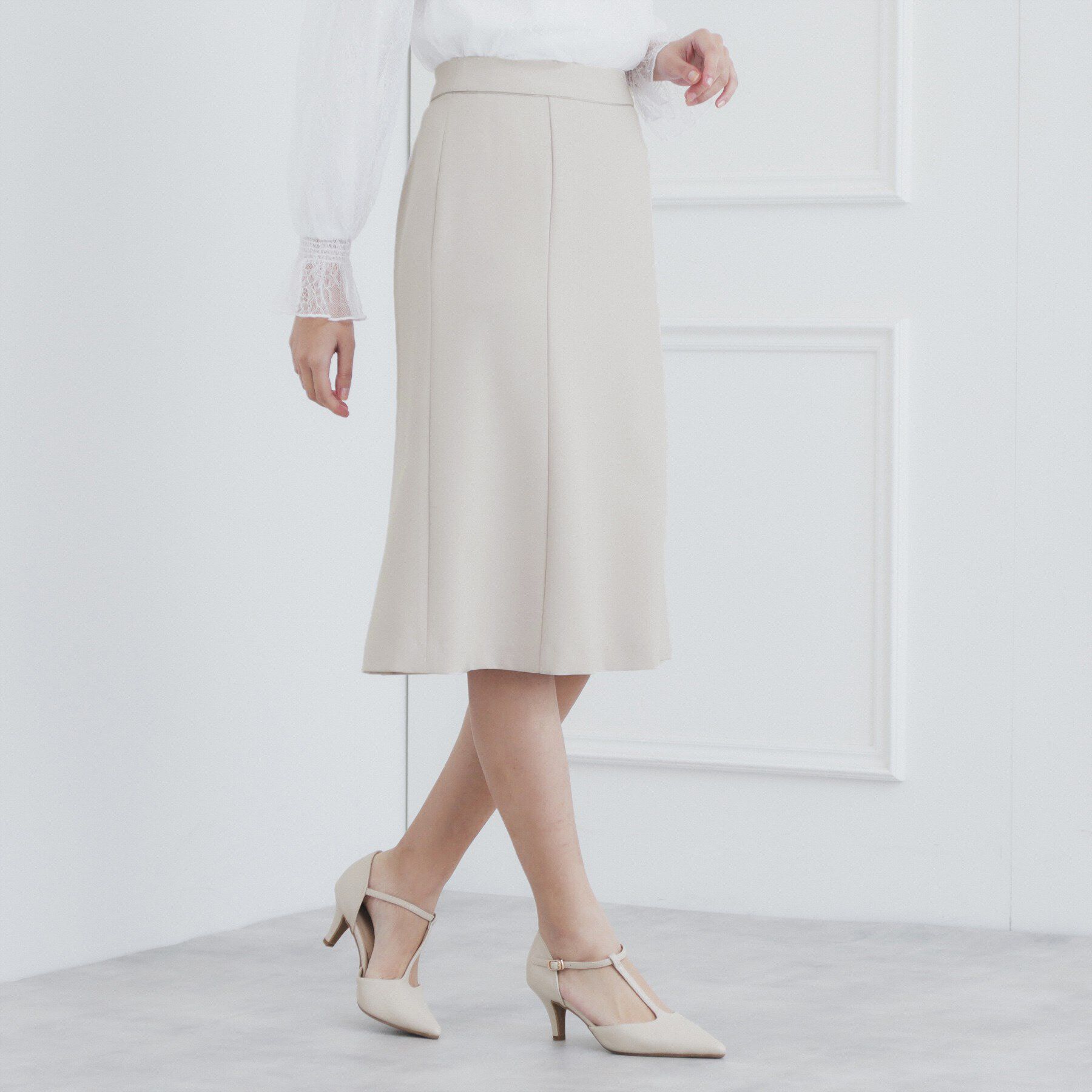 index「《通勤・セレモニー/セットアップ対応》多機能ストレッチフレアスカート【洗濯機洗い可/防シワ/抗ピル】」|スカート|