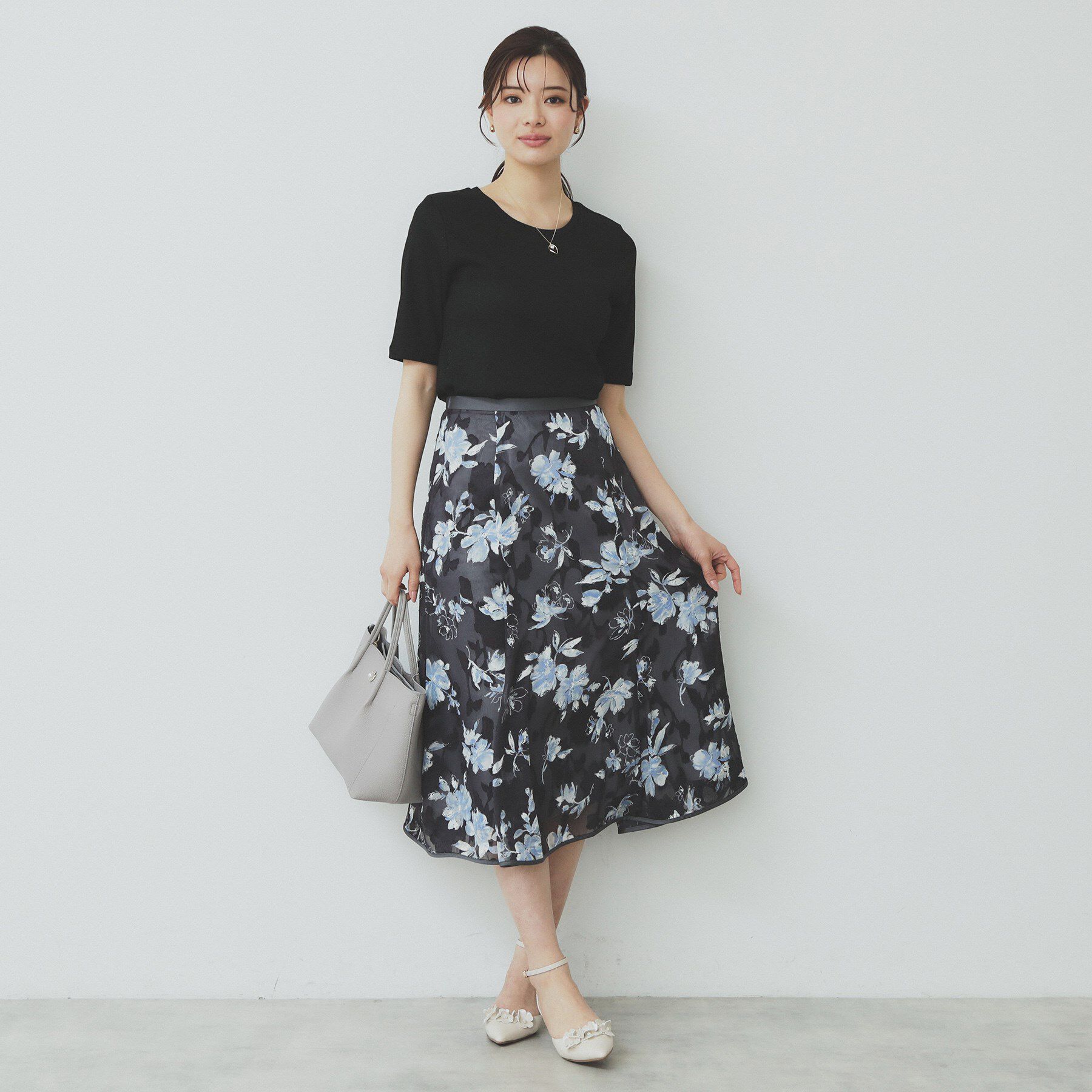 index「ラメリブクルーネックトップス【洗濯機洗い可】」|Tシャツ・カットソー|