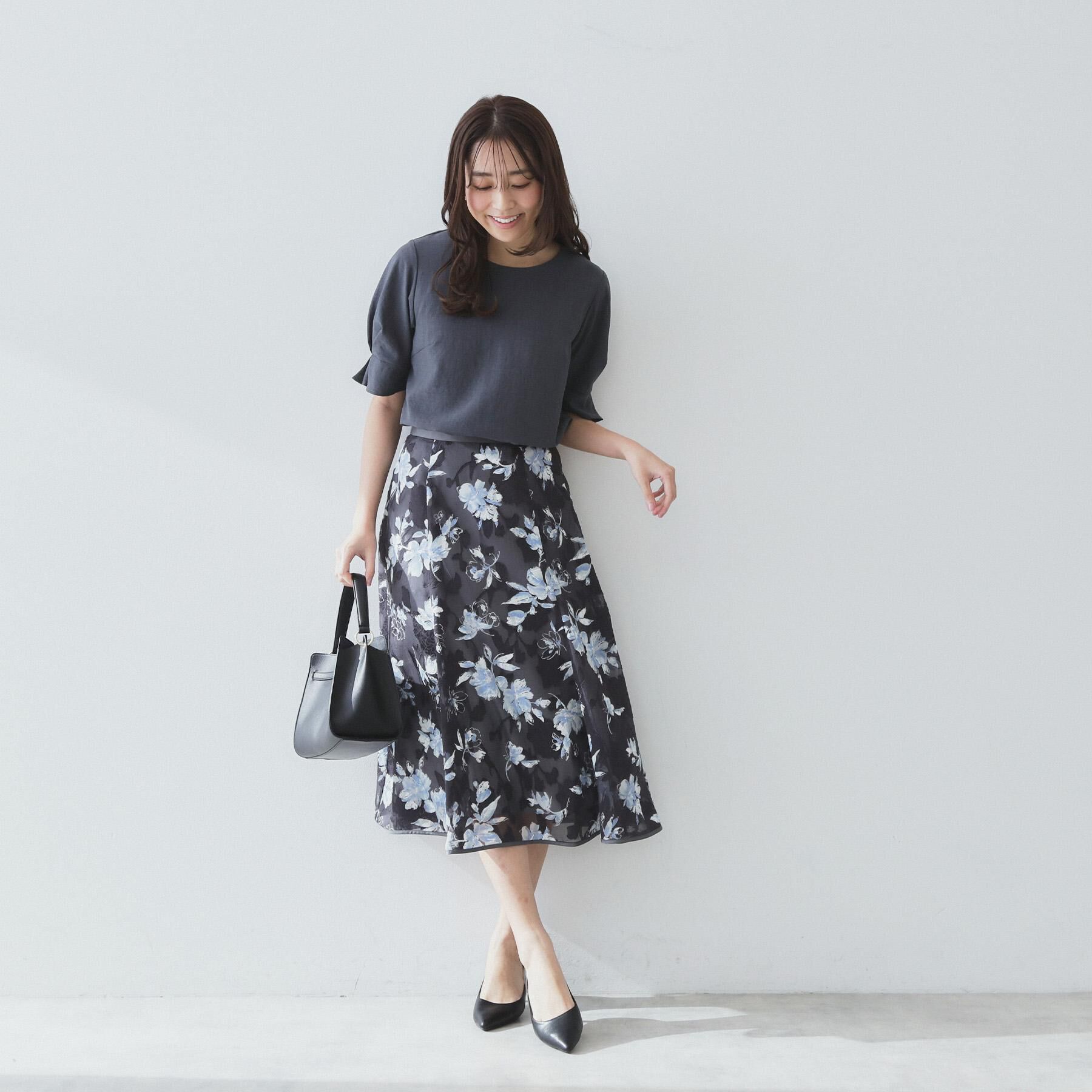 index「花柄マーメイドフレアスカート【洗濯機洗い可】」|スカート|