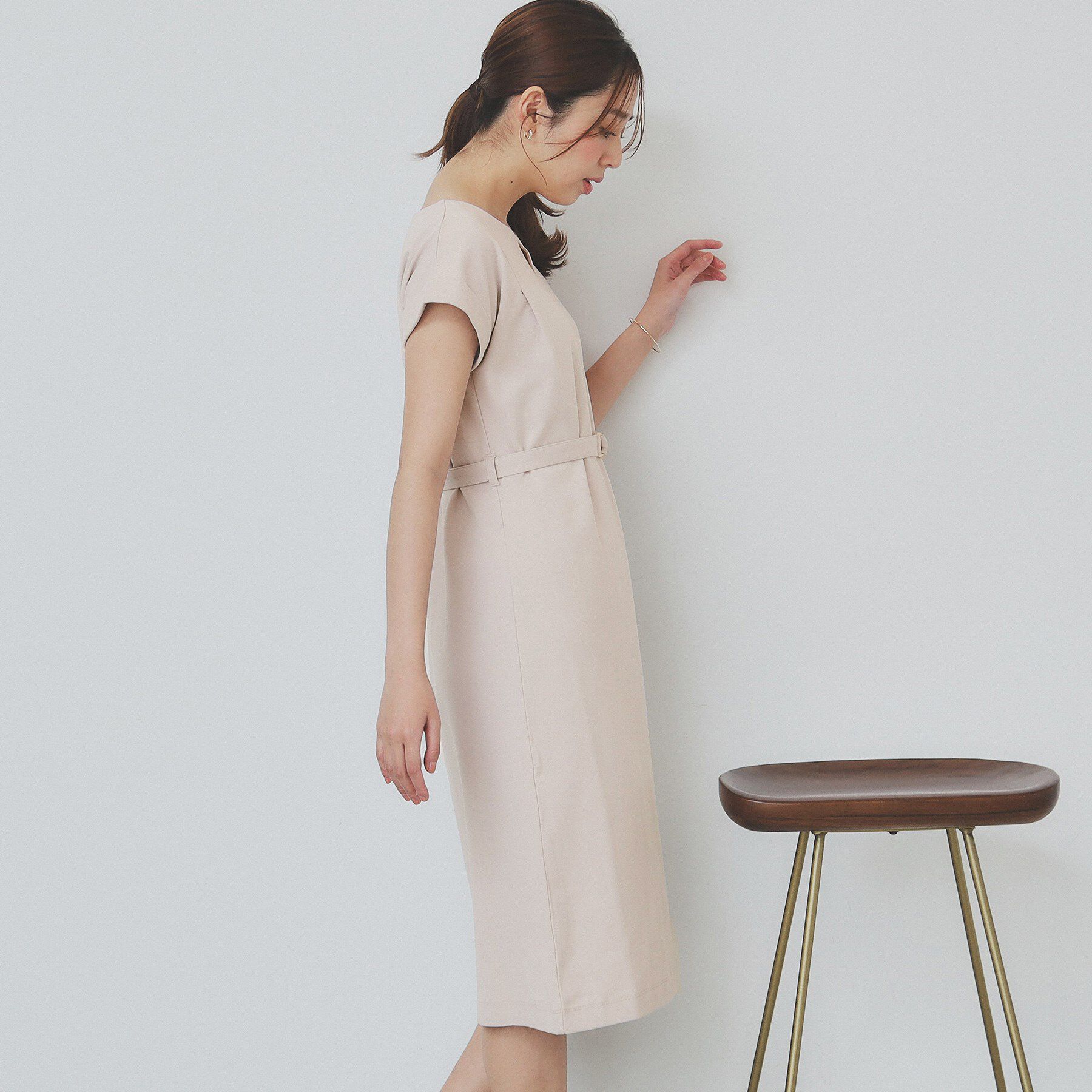 index「《5色展開/XS-3Lサイズ》Iラインシルエットワンピース【UV/接触冷感/洗濯機洗い可】」|ワンピース|