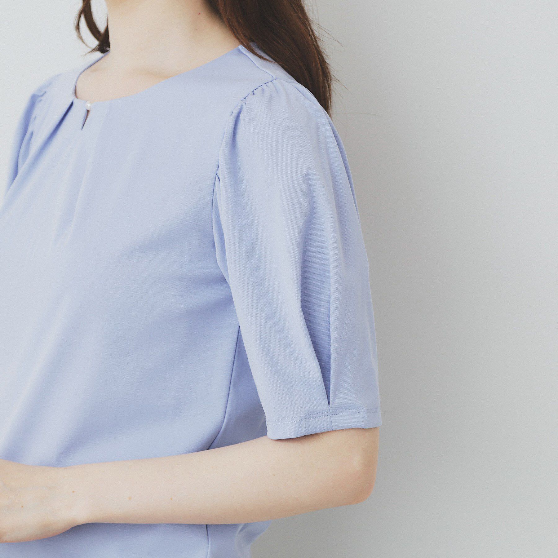 index「フロントパール調タックパフトップス【UV/接触冷感/洗濯機洗い可】」|Tシャツ・カットソー|