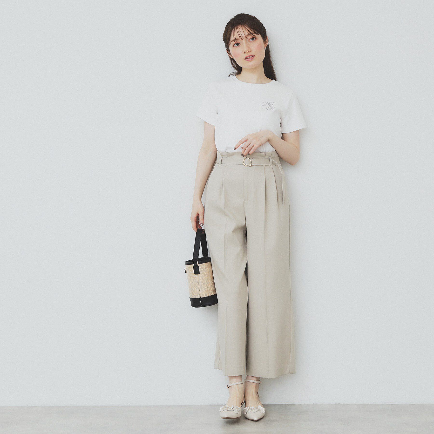 index「エンブレム刺繍Tシャツ【UV/接触冷感/洗濯機洗い可】」|Tシャツ・カットソー|