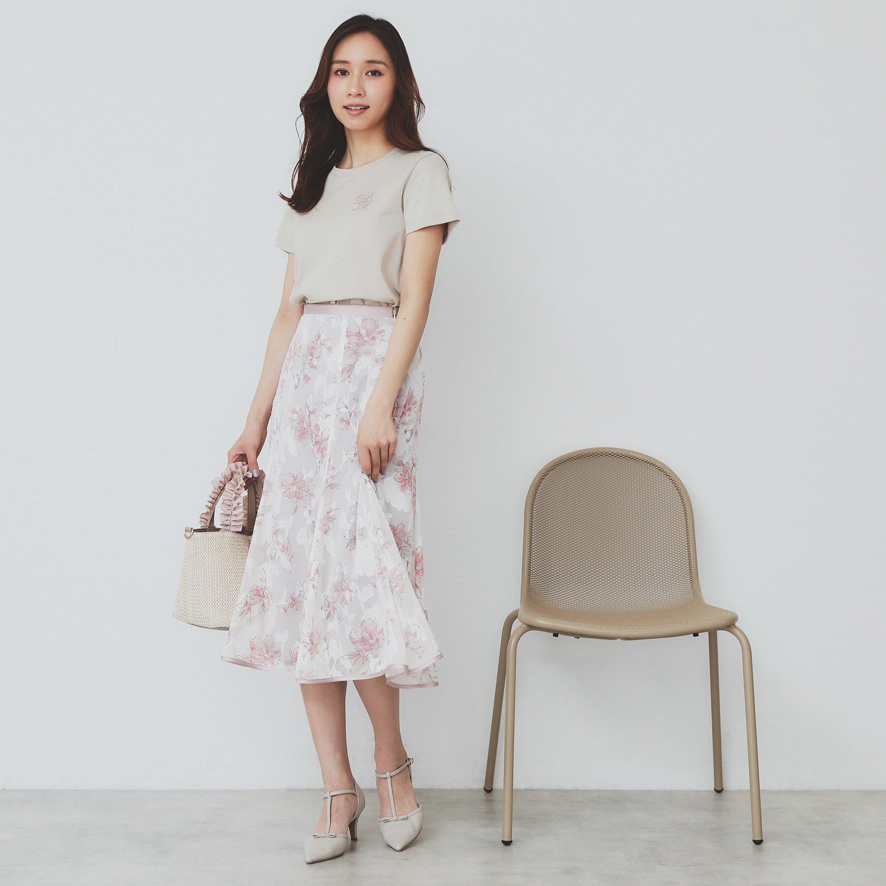 index「エンブレム刺繍Tシャツ【UV/接触冷感/洗濯機洗い可】」|Tシャツ・カットソー|