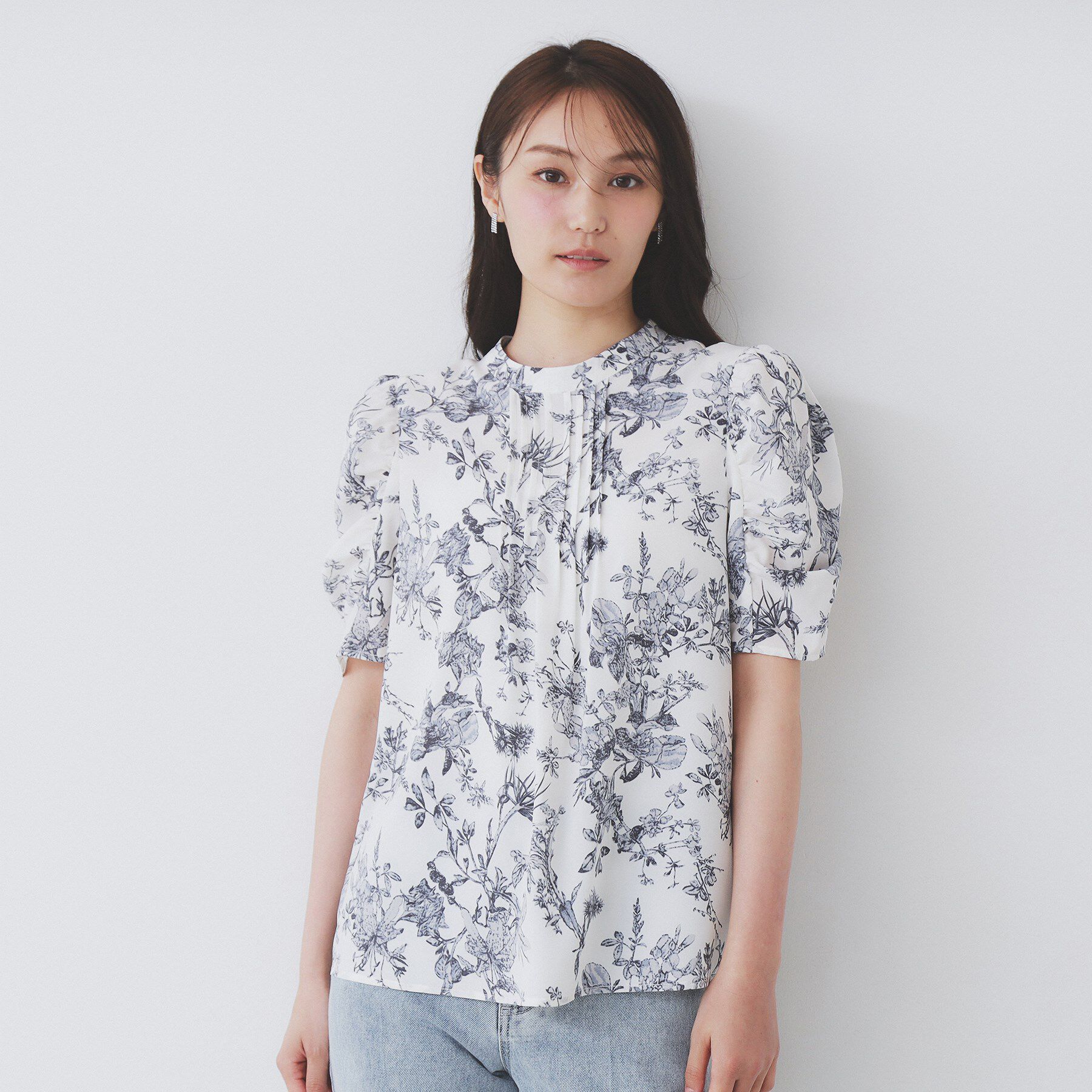 index「柄プリントピンタックブラウス【洗濯機洗い可/イージーアイロン/防シワ】」|シャツ・ブラウス|