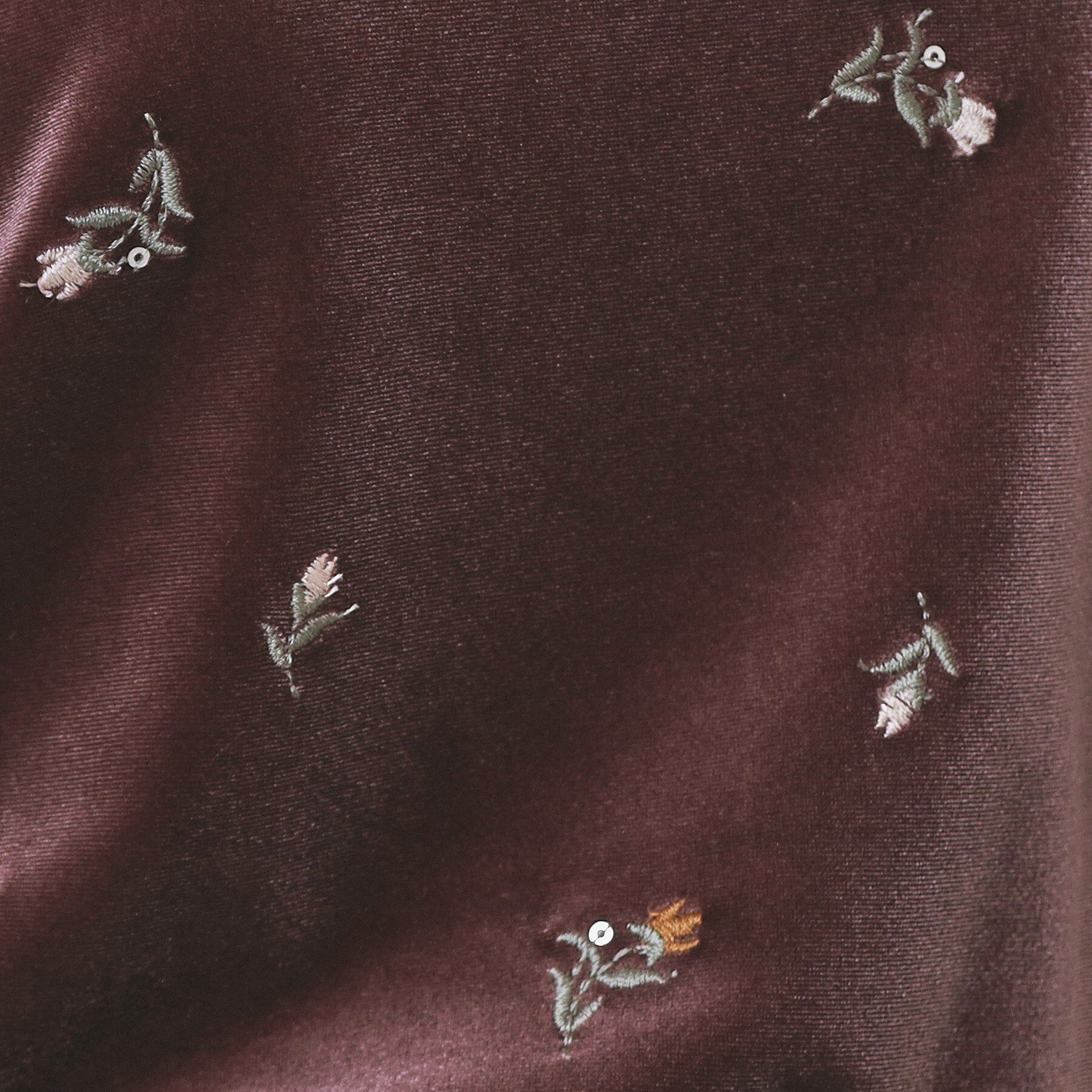 index「バックシャン小花刺繍ベロアトップス【洗濯機OK】」|Tシャツ・カットソー|