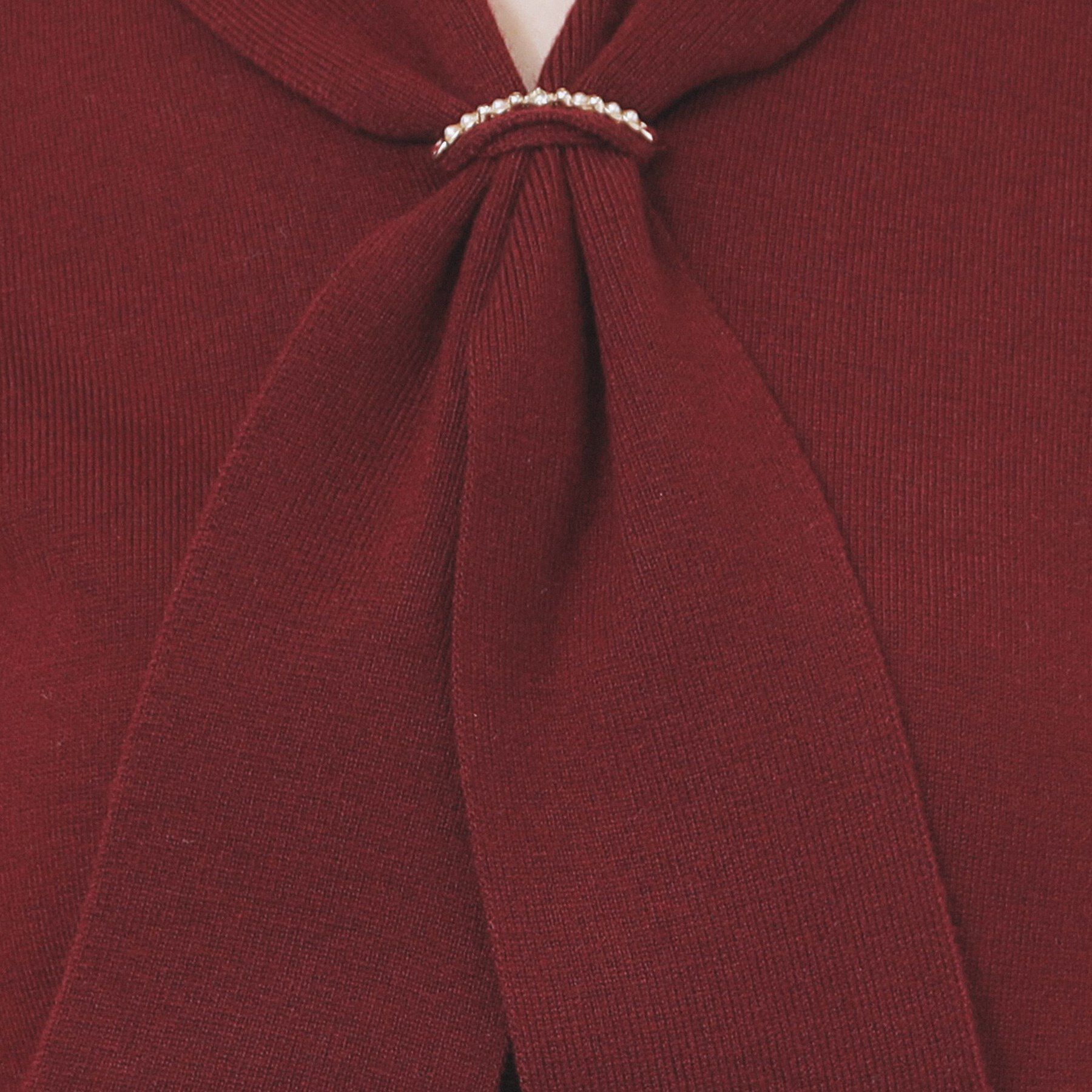 index「ゴールドパーツ付きボウタイニット【洗濯機OK】《10col/XS～LL》」|ニット・セーター|