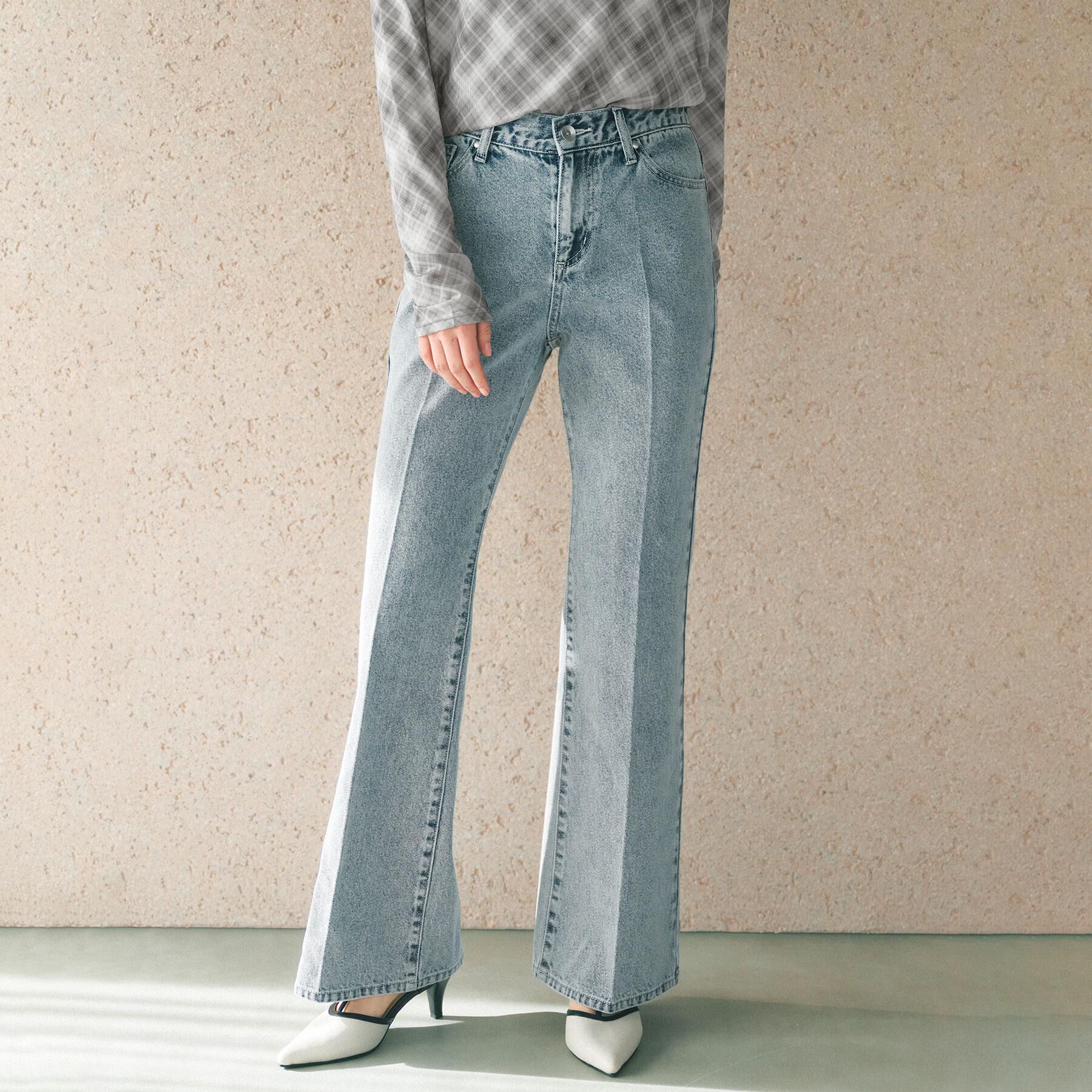 index「フレアデニムパンツ【洗濯機OK】」|デニム|