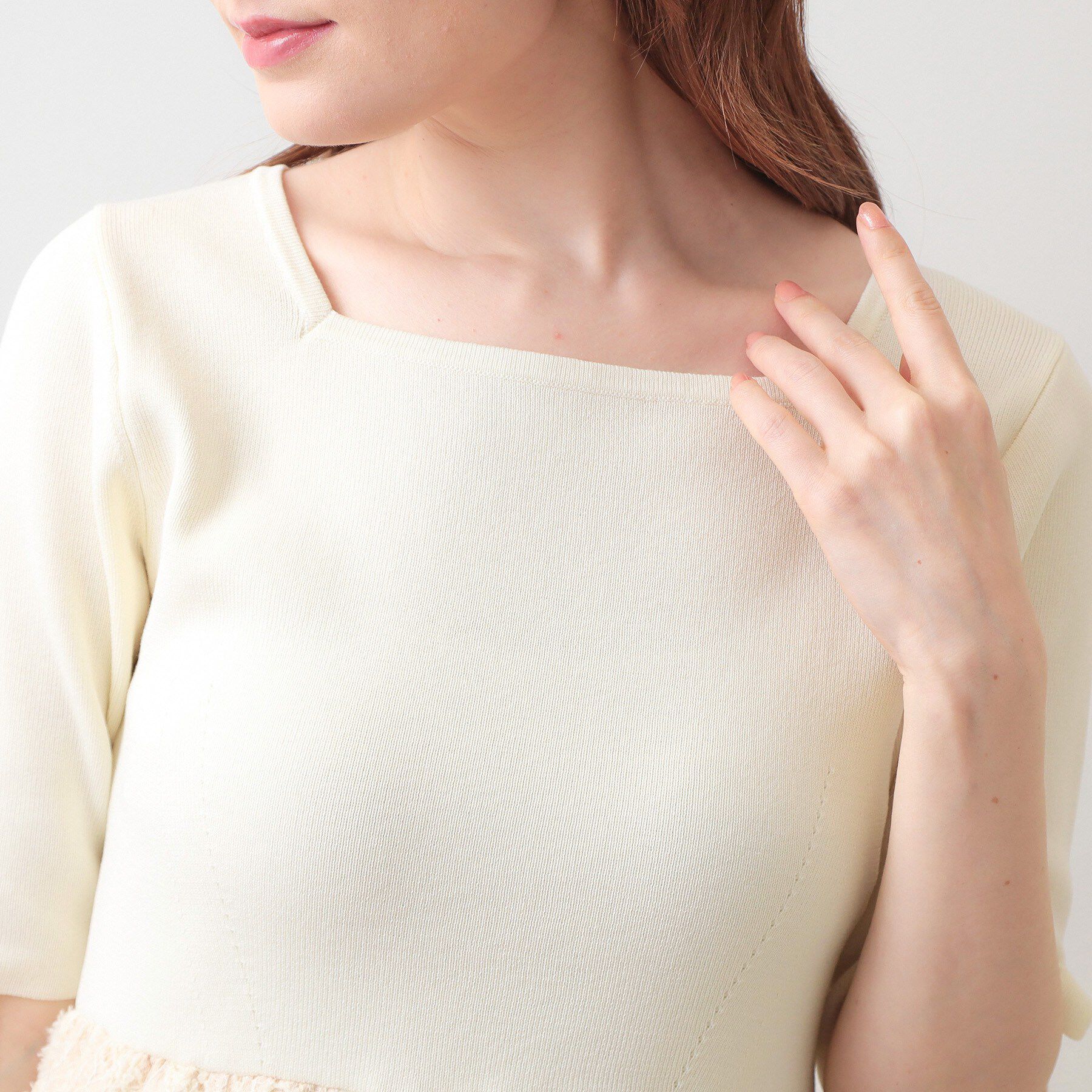 index「《ツインセット》カーディガン&times;ニットドッキングワンピース【洗濯機OK】」|スーツ|