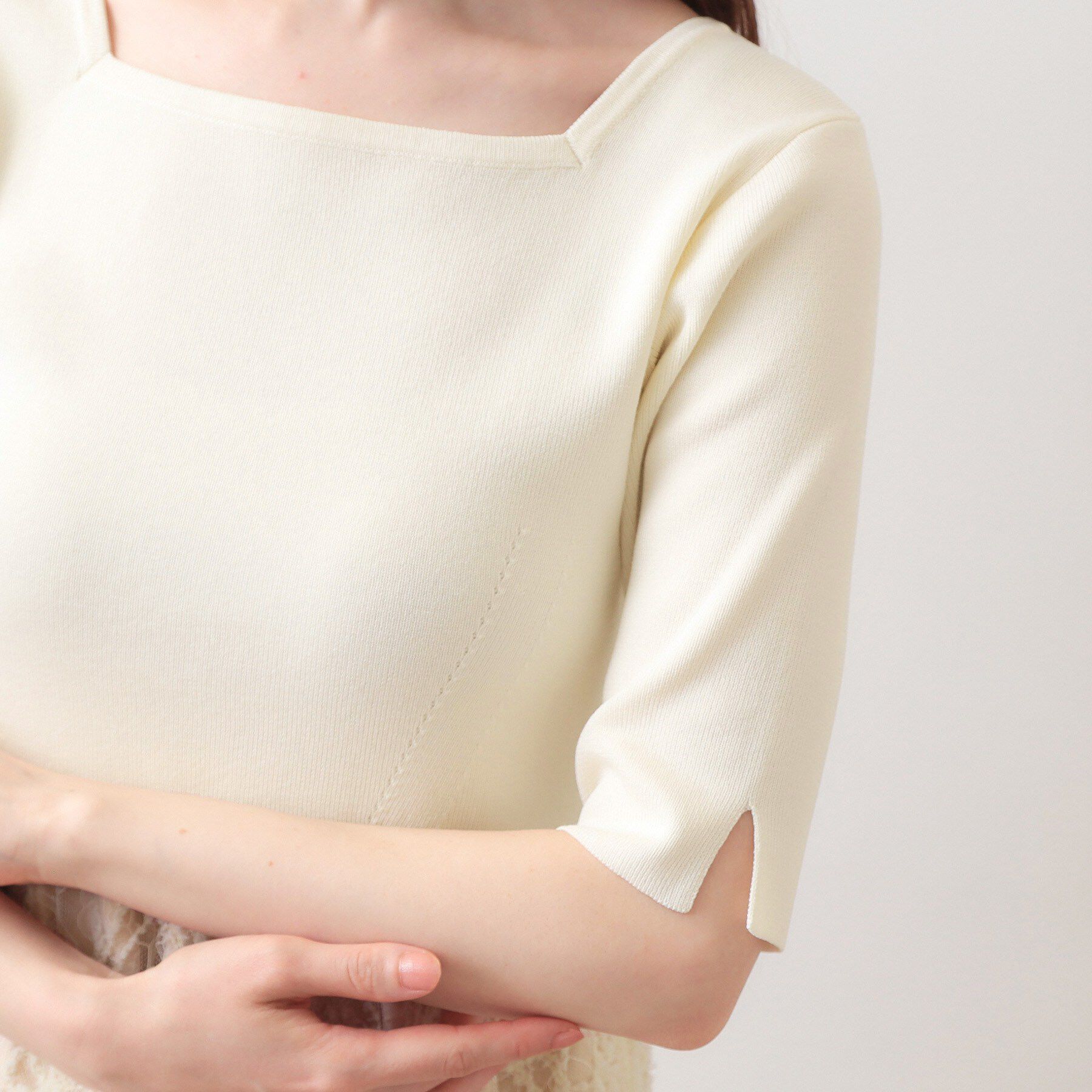 index「《ツインセット》カーディガン&times;ニットドッキングワンピース【洗濯機OK】」|スーツ|