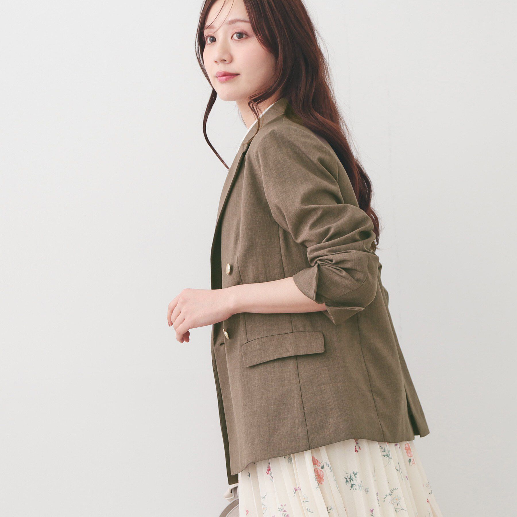 index「多機能ダブルブレストテーラードジャケット【洗濯機OK/接触冷感/吸水速乾/イージーアイロン/防シワ】」|テーラードジャケット|