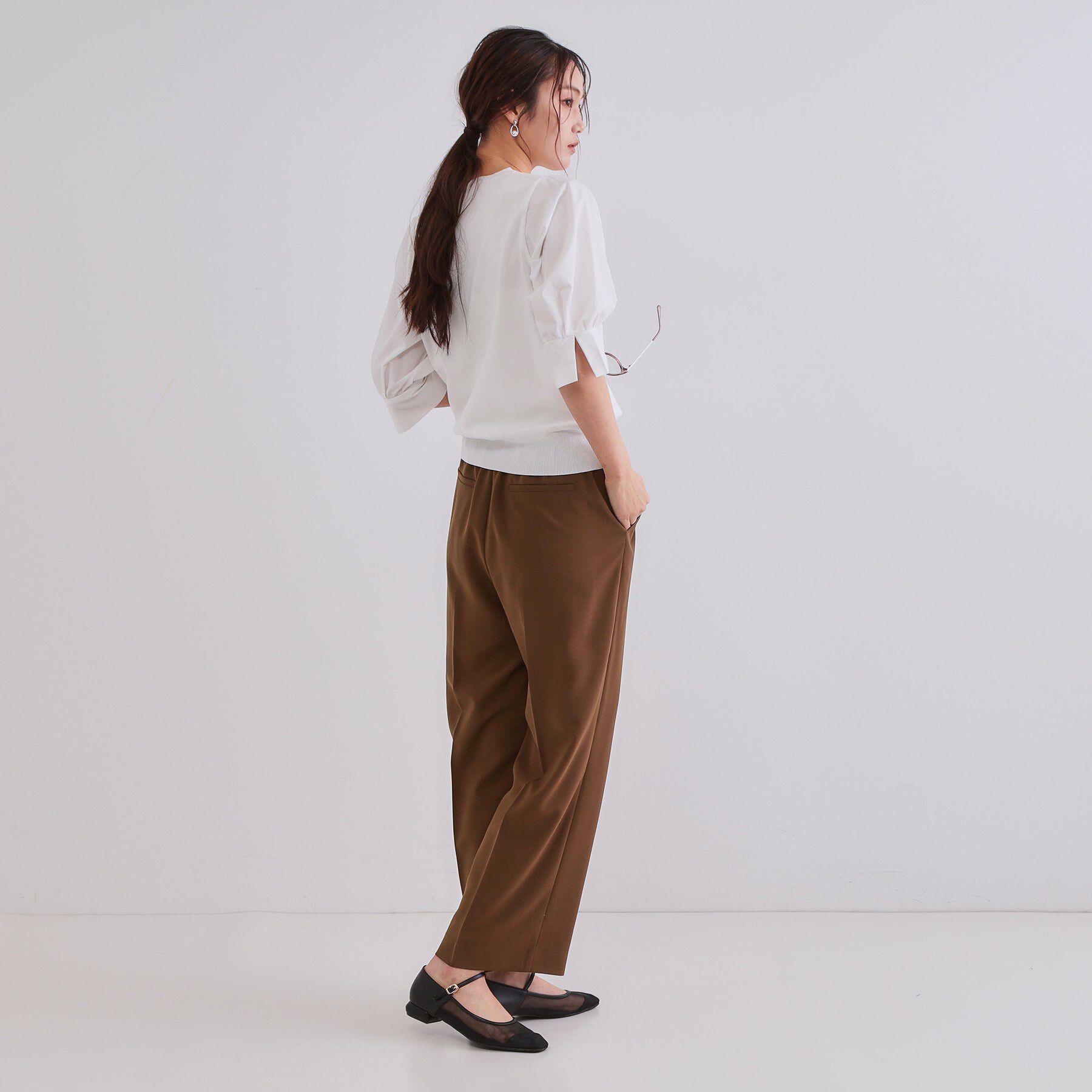 OPAQUE.CLIP「《6色展開/丈が選べる》美脚イージーワイドパンツ/セットアップ対応【ストレッチ/洗濯機洗い可/防シワ」|その他|