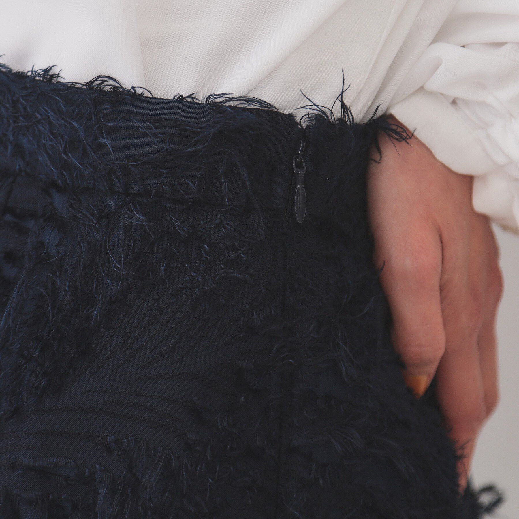 OPAQUE.CLIP「フリンジジャーカードナロースカート【洗える】」|スカート|