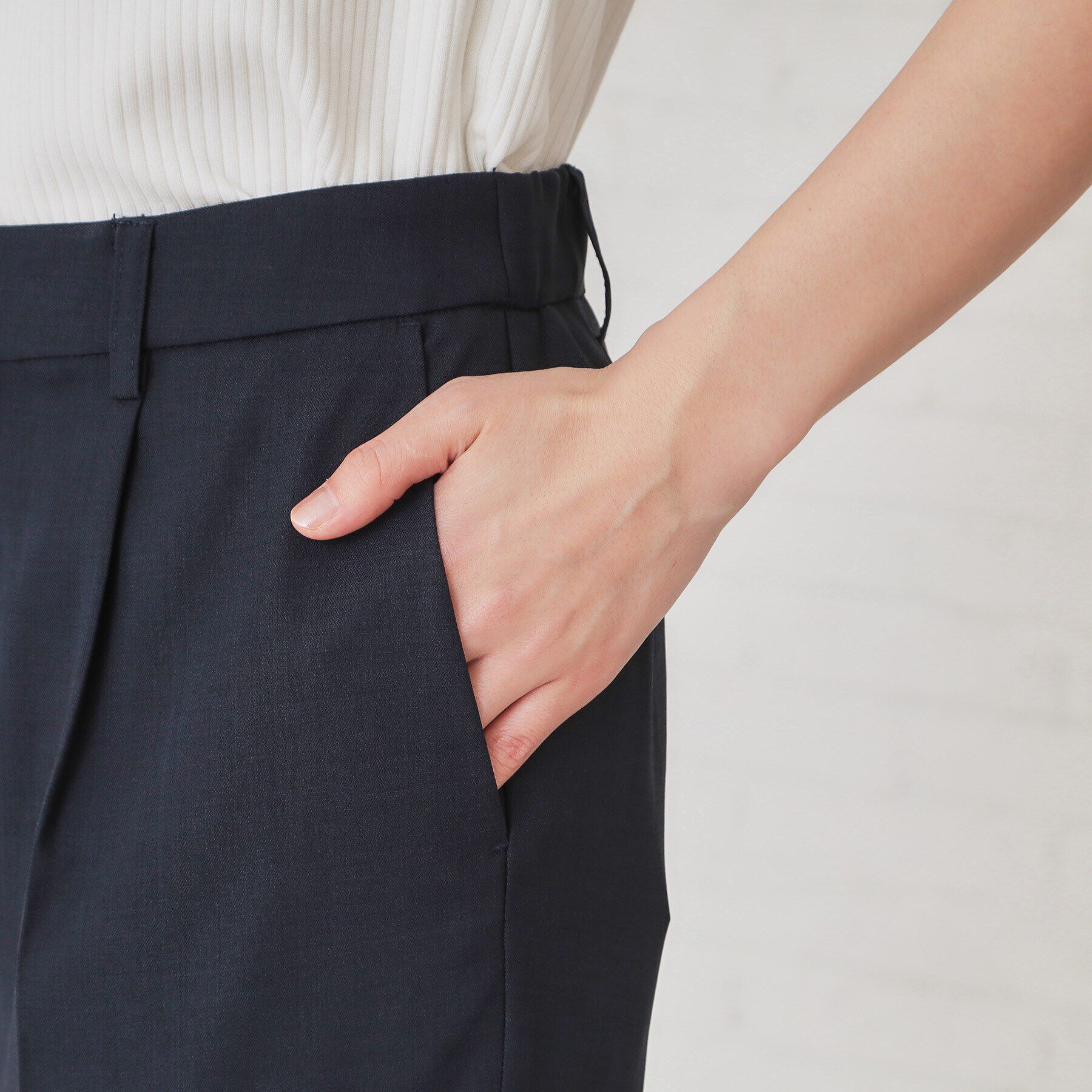 OPAQUE.CLIP「ストレッチリネンライクテーパードパンツ/セットアップ対応可【洗濯機洗い可/防シワ】」|その他|