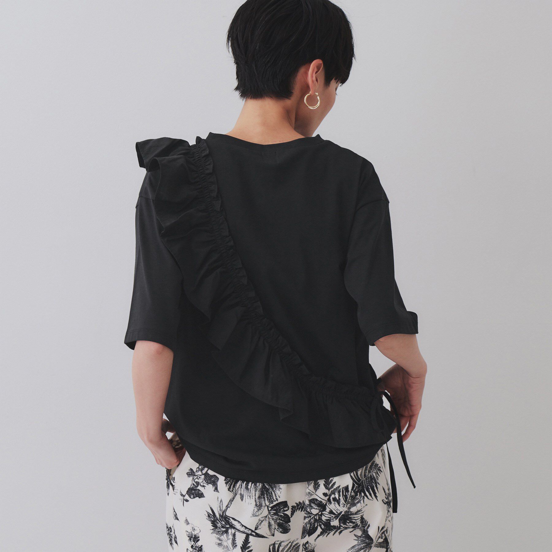 OPAQUE.CLIP「フリルドッキングカットソー【洗濯機洗い可】」|Tシャツ・カットソー|