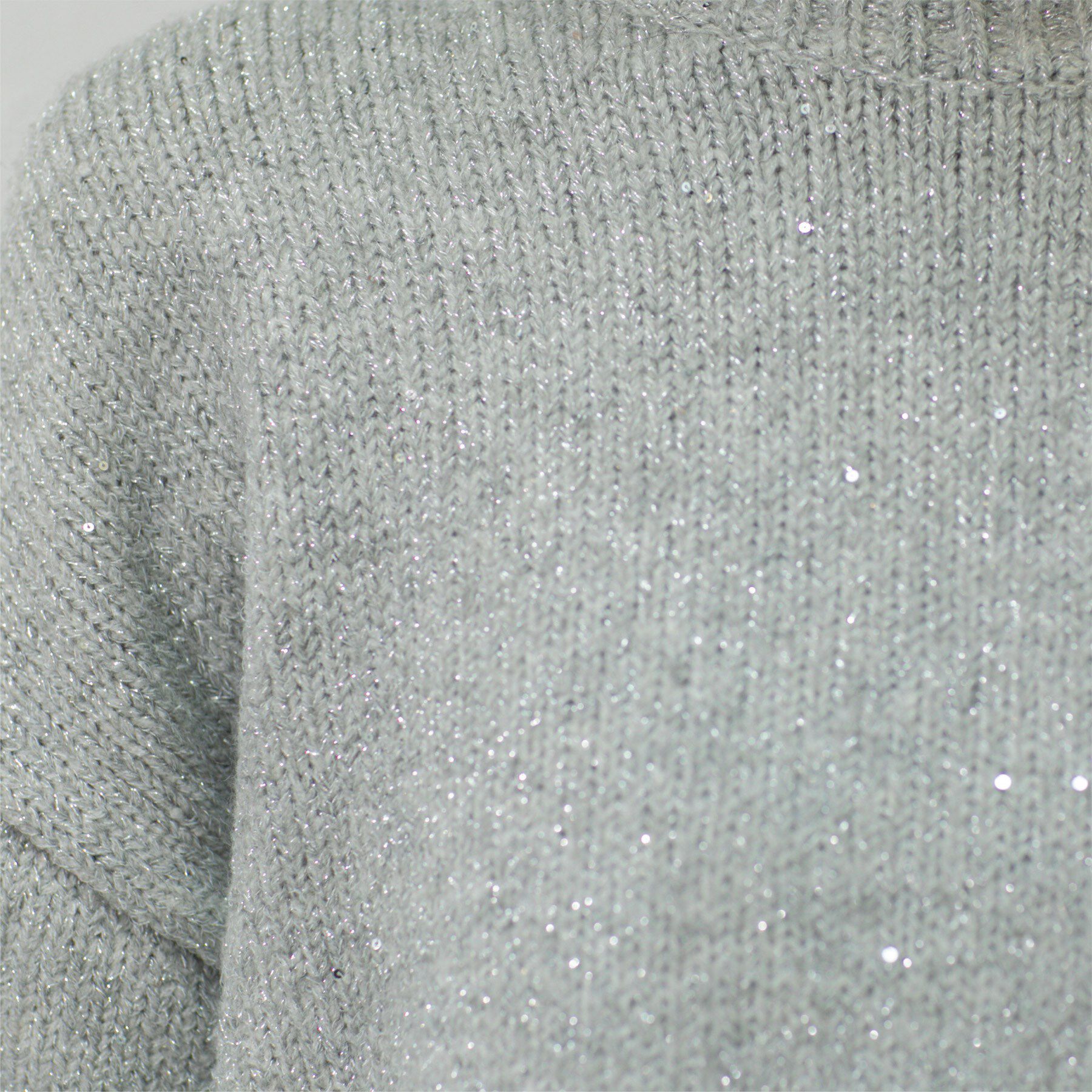 OPAQUE.CLIP「スパンコールラメニット【洗える】」|ニット・セーター|