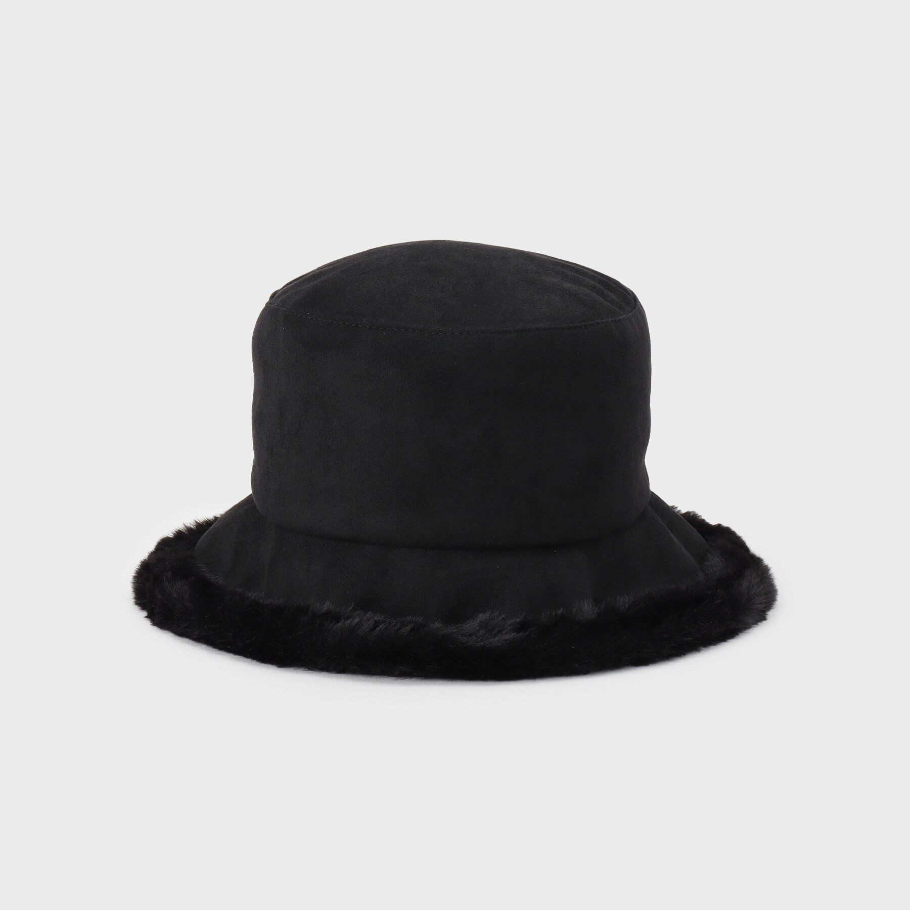OPAQUE.CLIP「【リバーシブル】フェイクムートン&times;フェイクファーバケットハット」|ハット|ブラック(019)