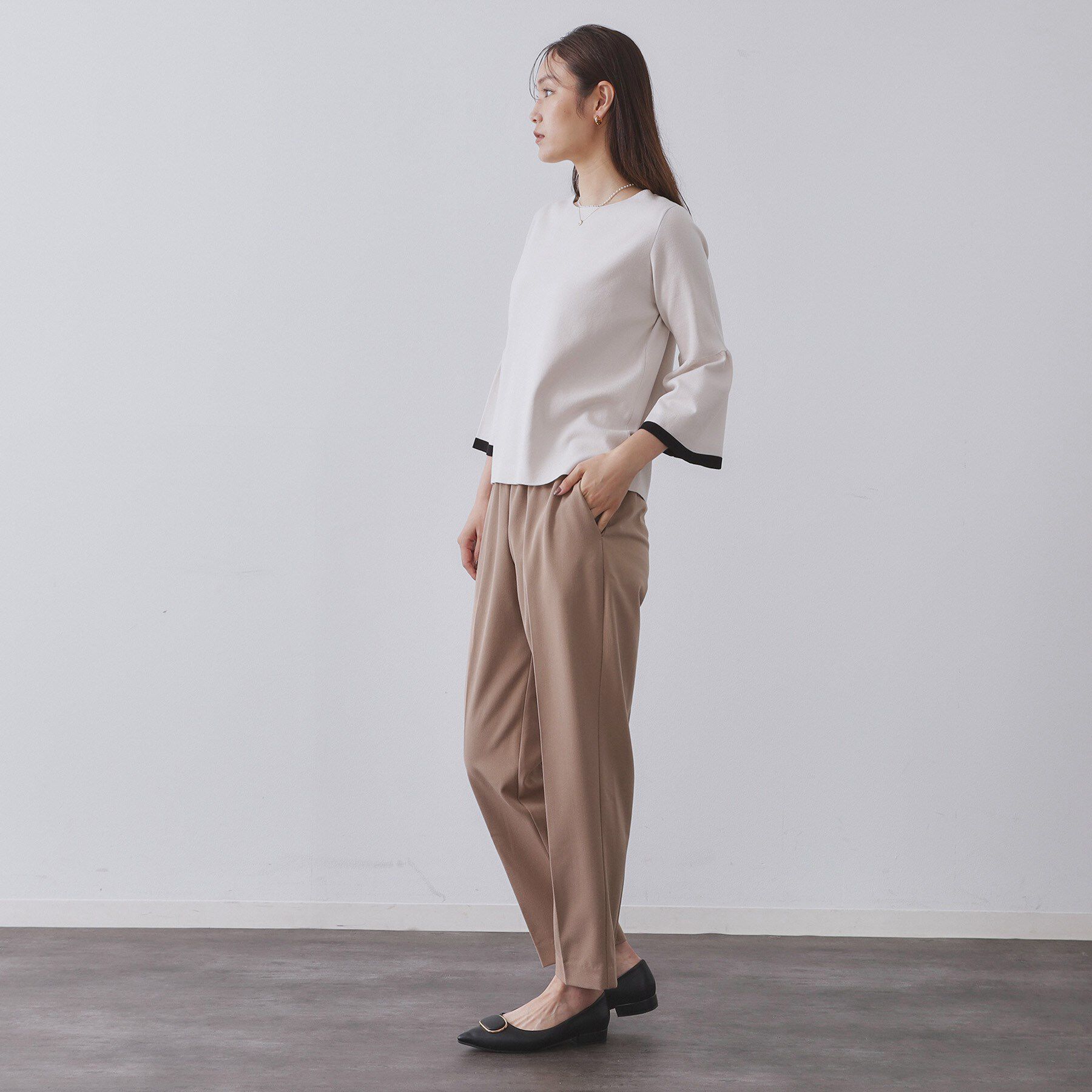 OPAQUE.CLIP「ウォームタッチ イージーテーパードパンツ【洗濯機洗OK/ストレッチ】」|その他|