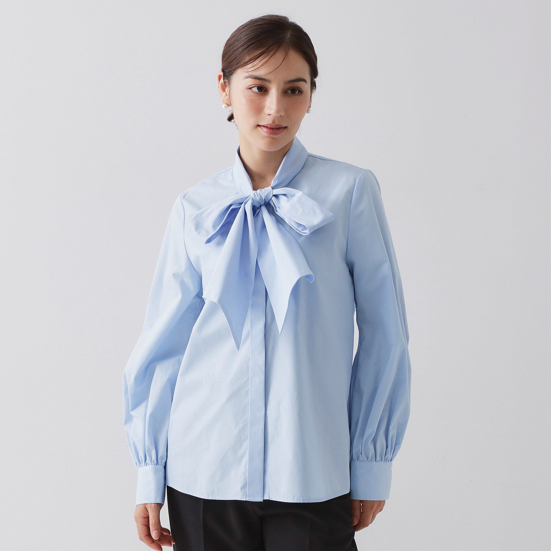 OPAQUE.CLIP「≪通勤・セレモニー対応≫ボウタイシャツブラウス【洗濯機OK】」|シャツ・ブラウス|