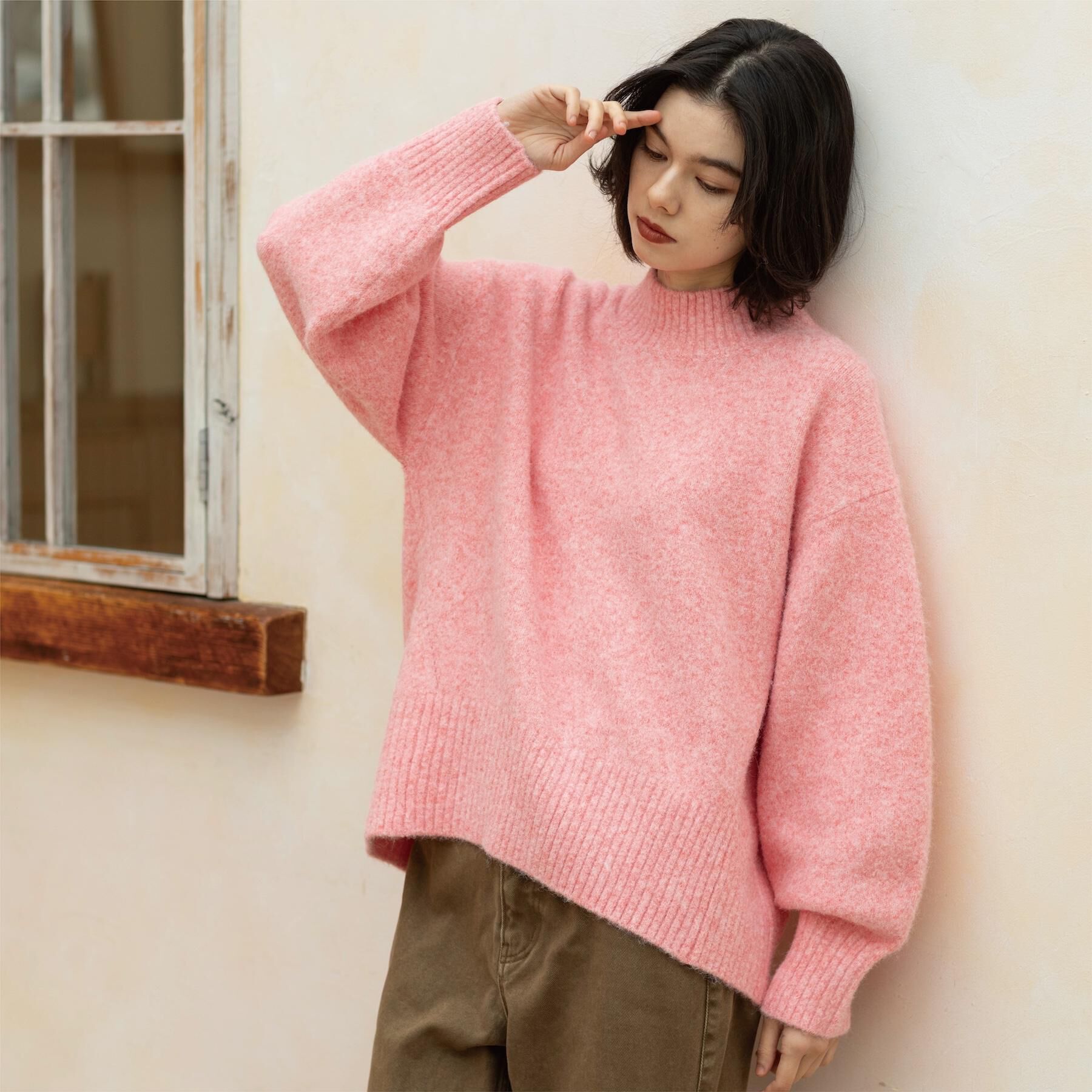 OPAQUE.CLIP「ふわふわハイネックニット【洗濯機OK】」|ニット・セーター|