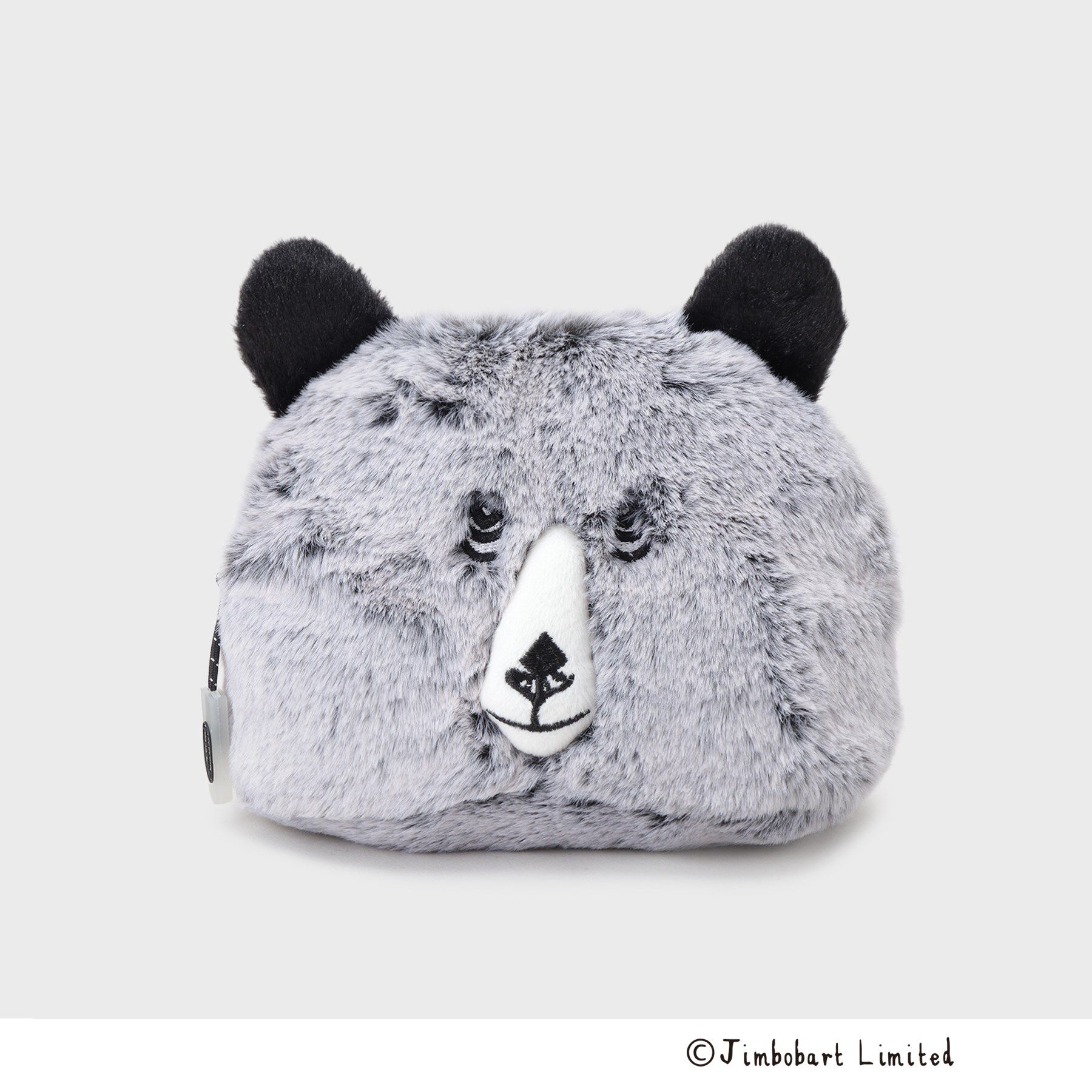 OPAQUE.CLIP「【ジムボバートコラボ】フェイクファーアニマルフェイス型ポーチ」|ポーチ|グレー(012)