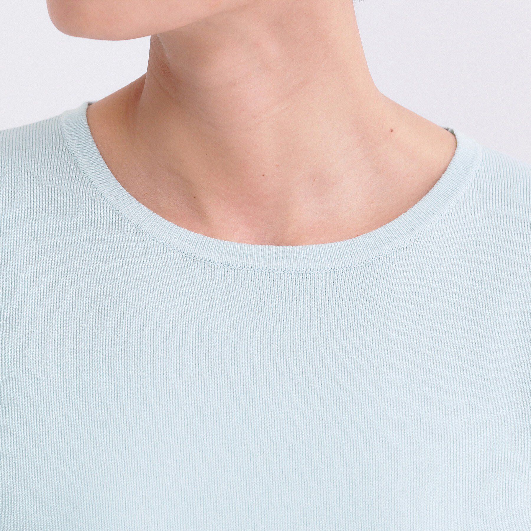 OPAQUE.CLIP「シアーフレアスリーブニット【洗濯機OK/抗ピル】」|ニット・セーター|